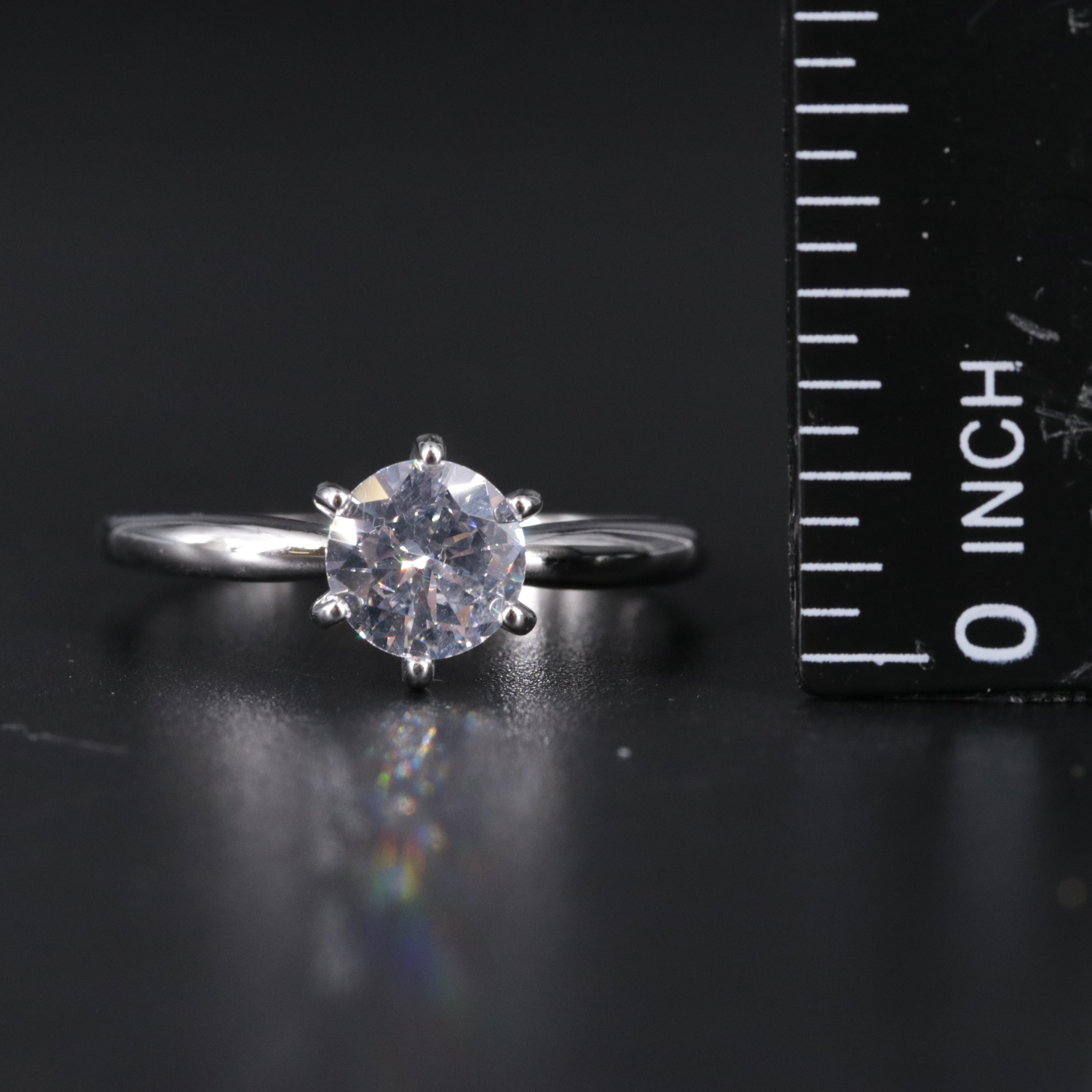 Cubic Zirconia Solitaire Ring