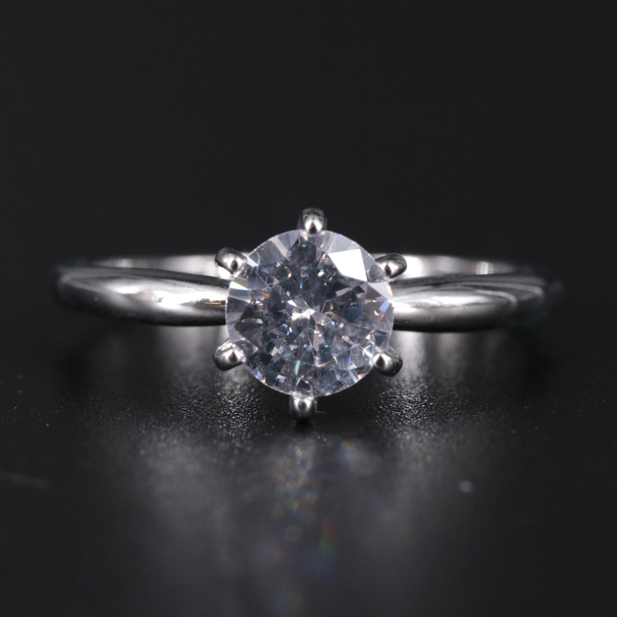 Cubic Zirconia Solitaire Ring