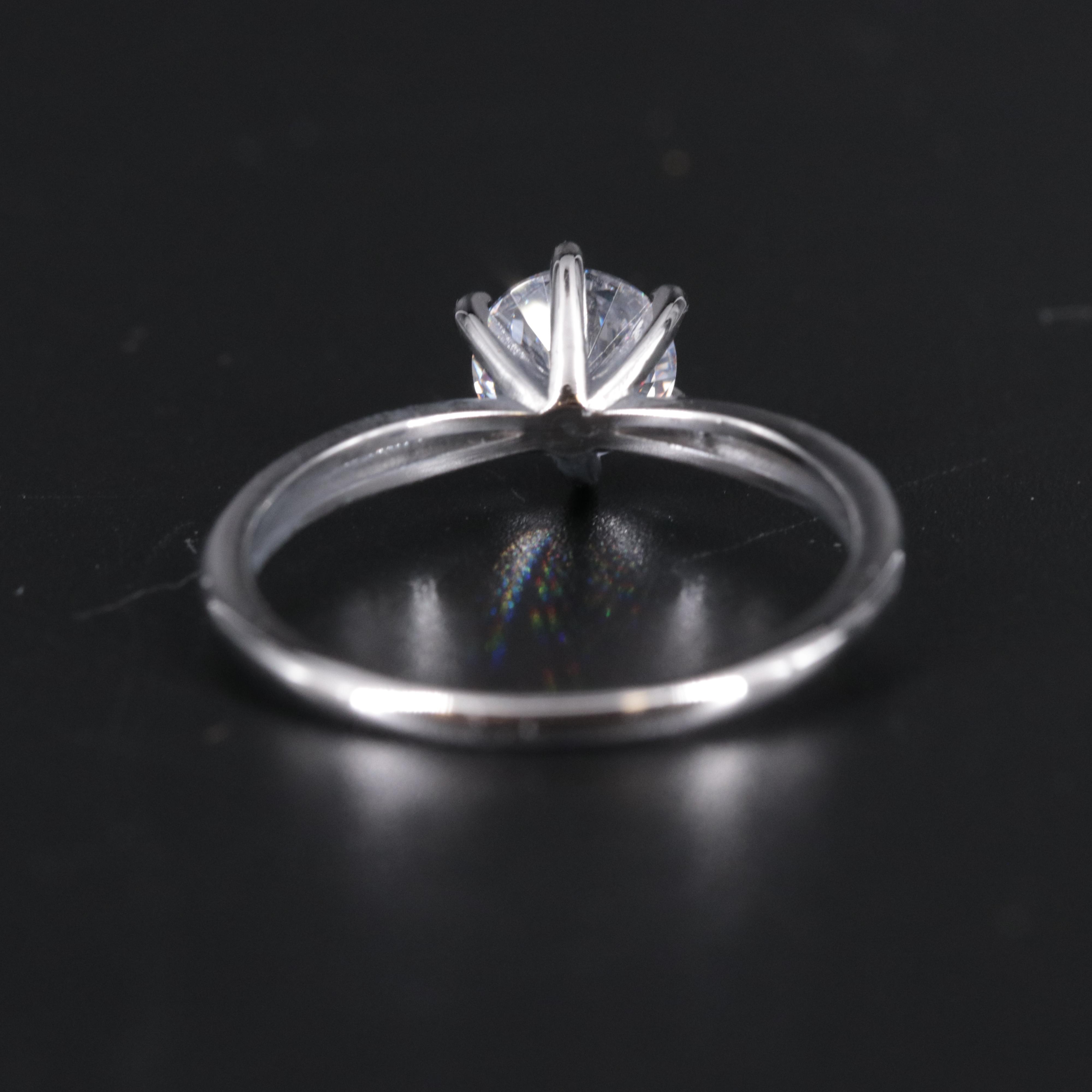 Cubic Zirconia Solitaire Ring