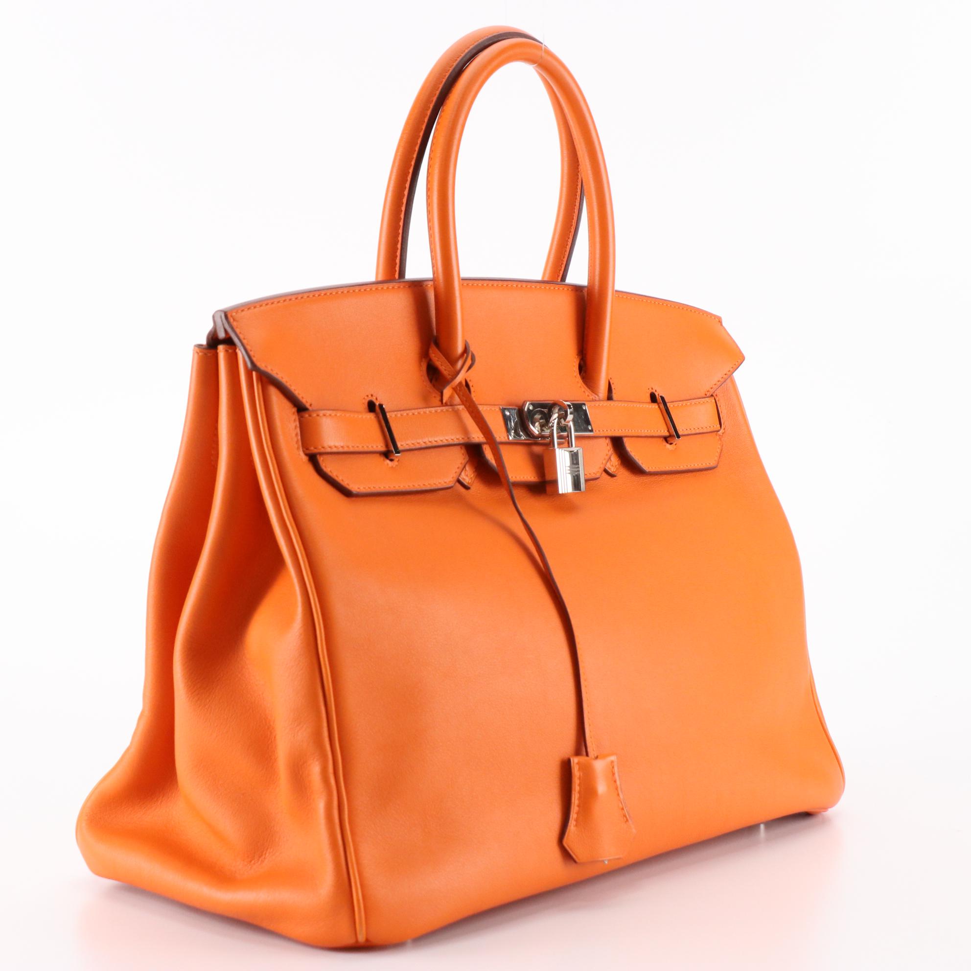 Hermès Birkin 35 Satchel in Orange Swift Leather