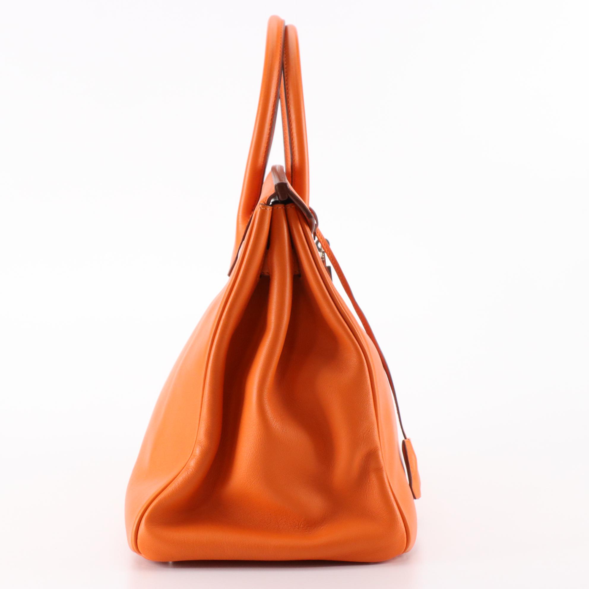 Hermès Birkin 35 Satchel in Orange Swift Leather