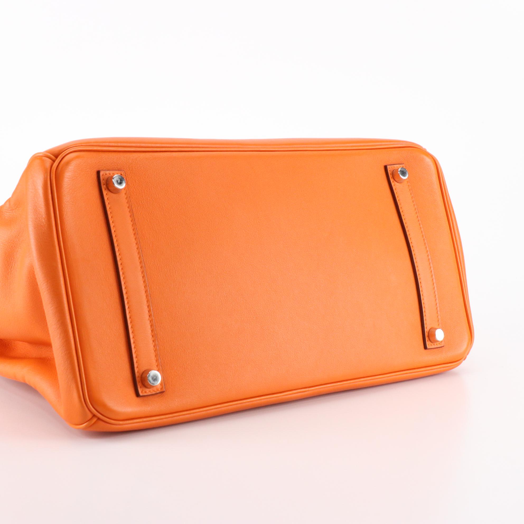 Hermès Birkin 35 Satchel in Orange Swift Leather