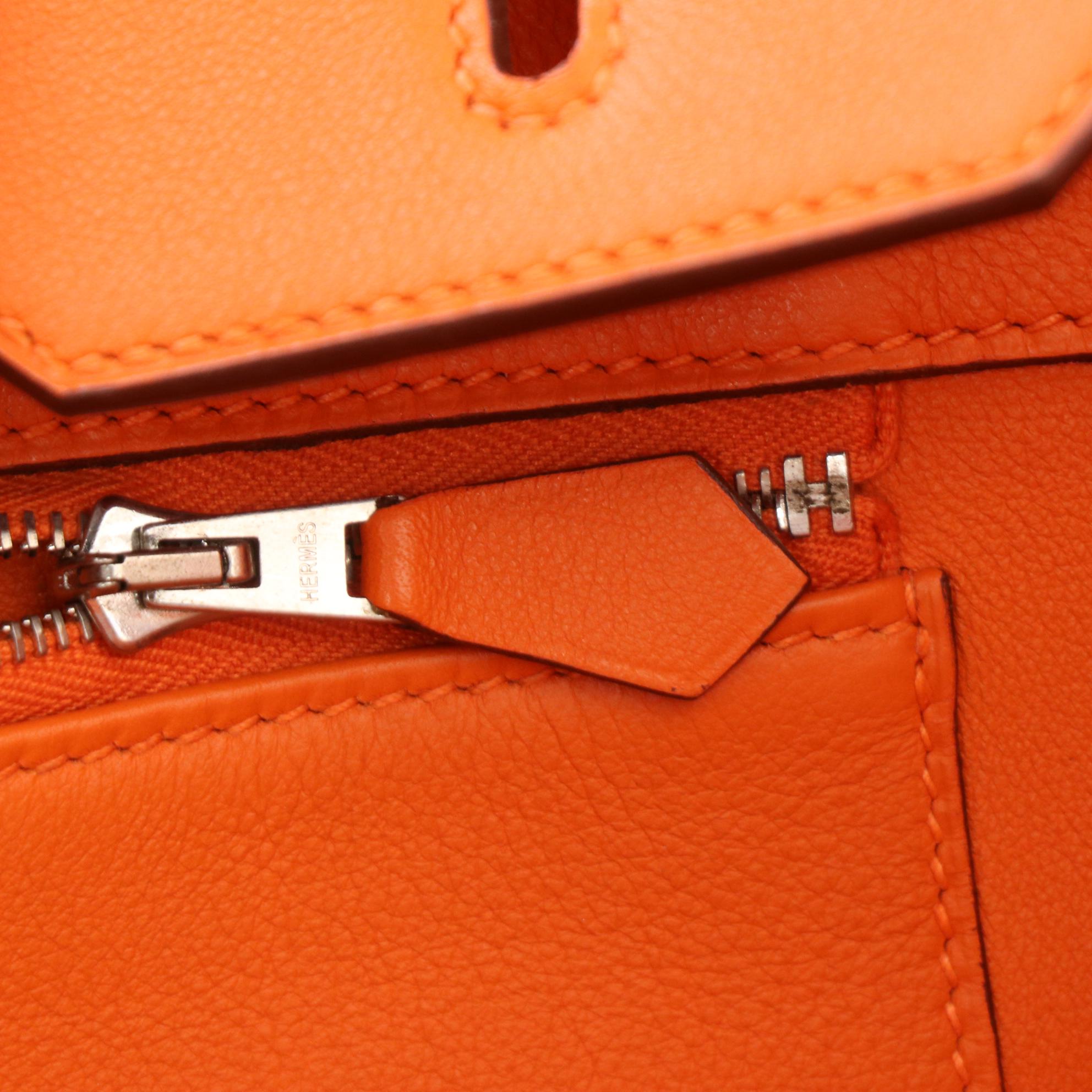 Hermès Birkin 35 Satchel in Orange Swift Leather