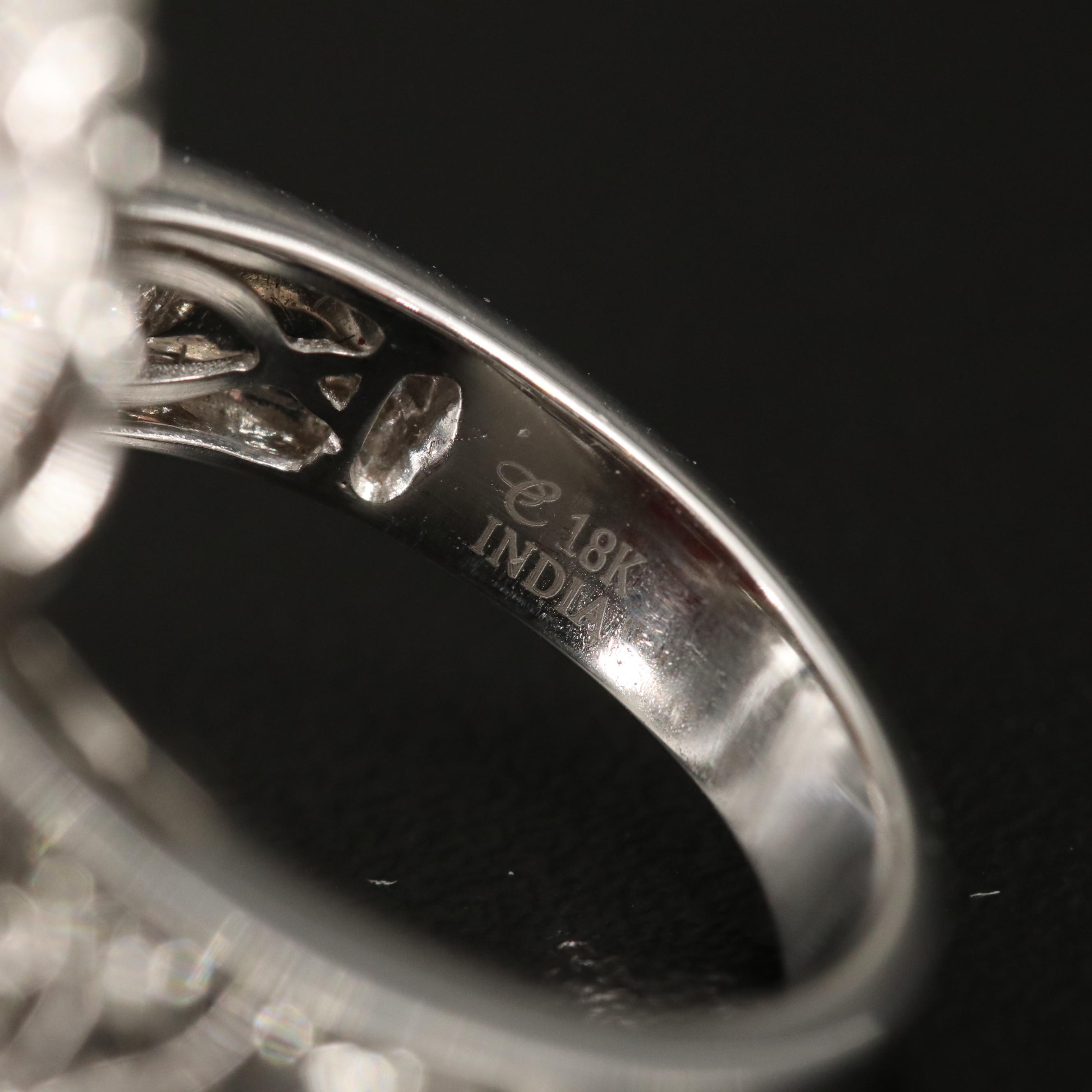 Chromia 18K Coral and Diamond Ring