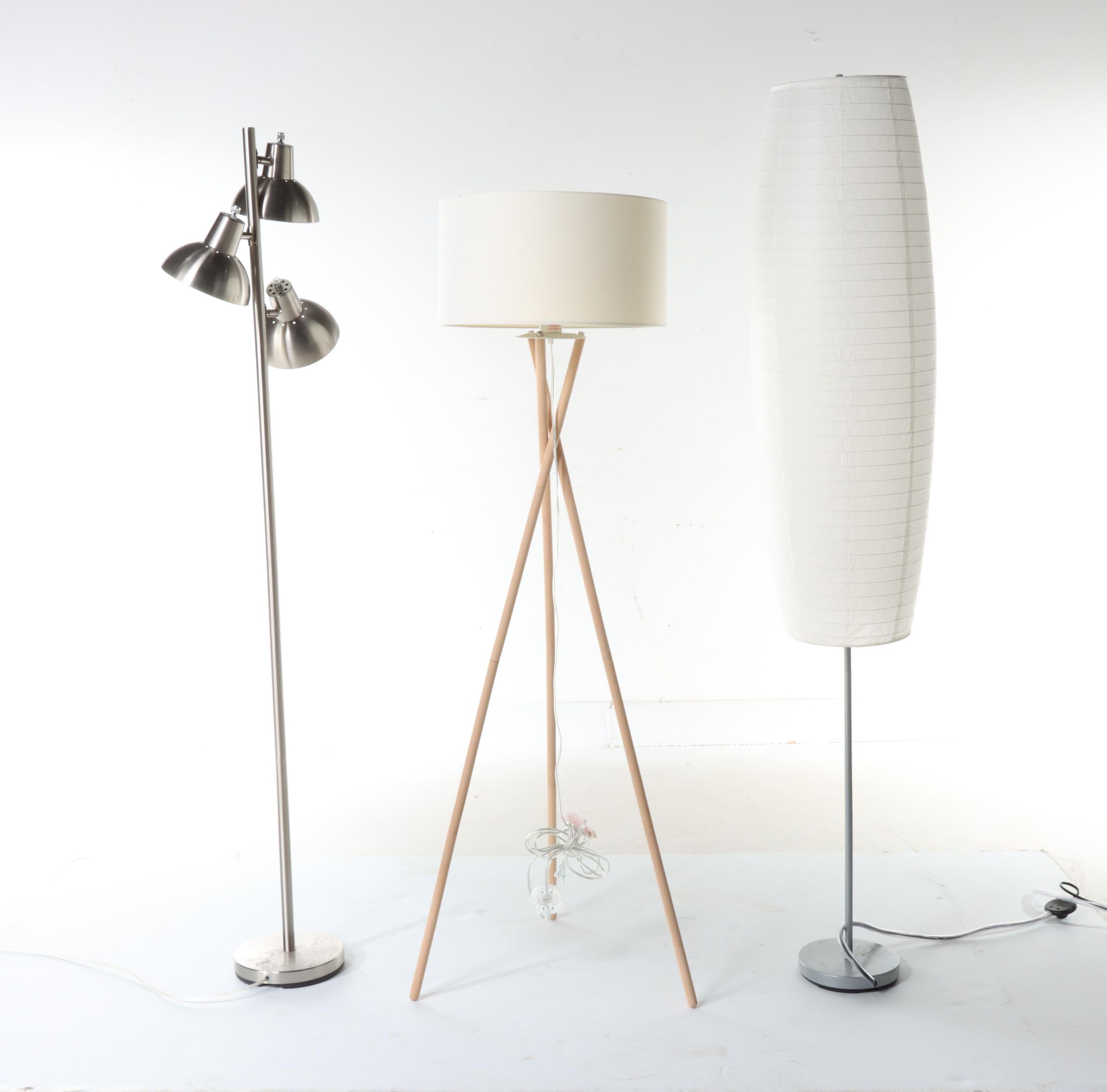 Mid Century Modern and Industrial Style Floor Lamps, Contemporary