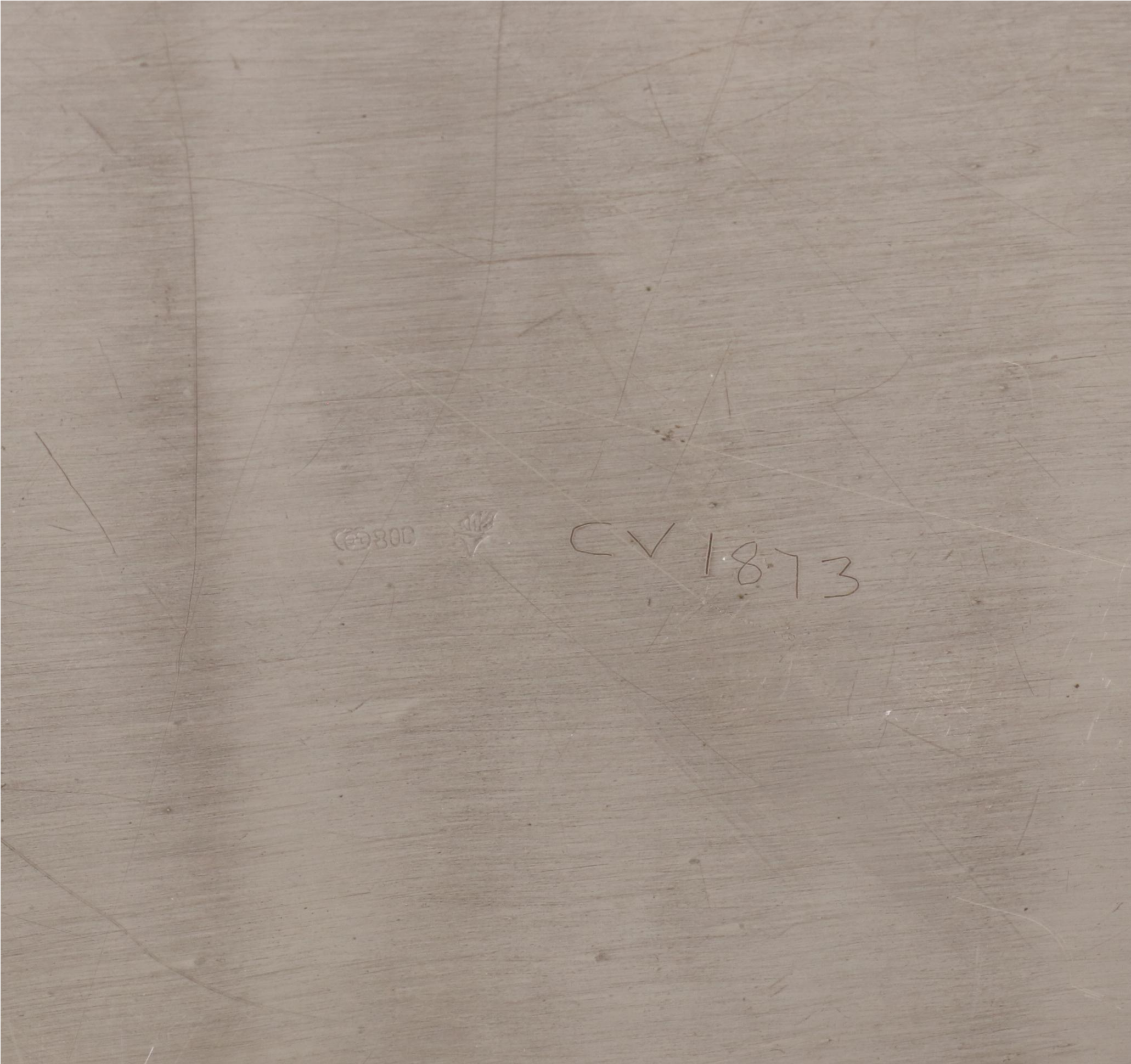 German 800 Silver Tea and Coffee Pots with Reed-and-Tie Bordered Serving Tray