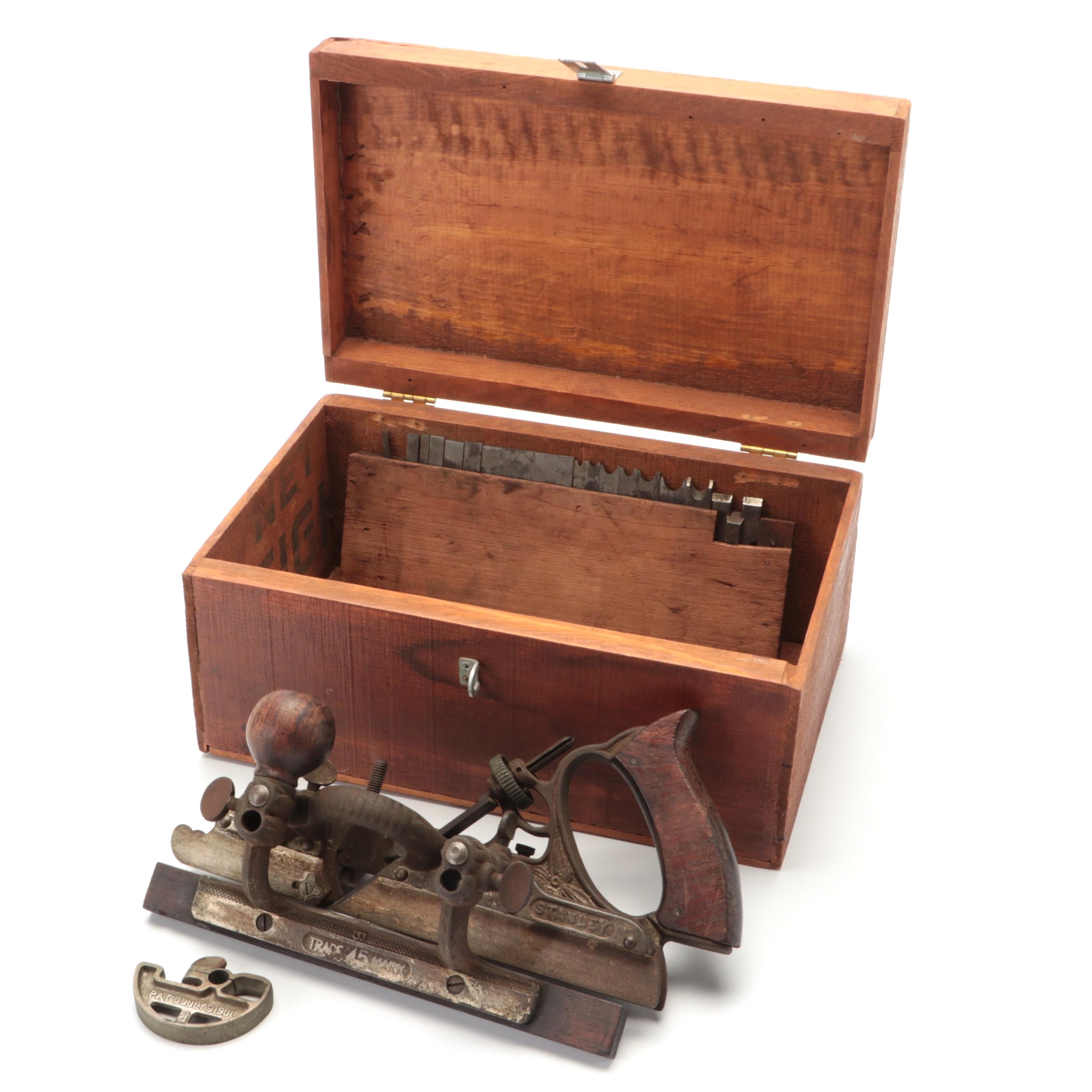 Stanley No. 45 Combination Plane with Wood Case