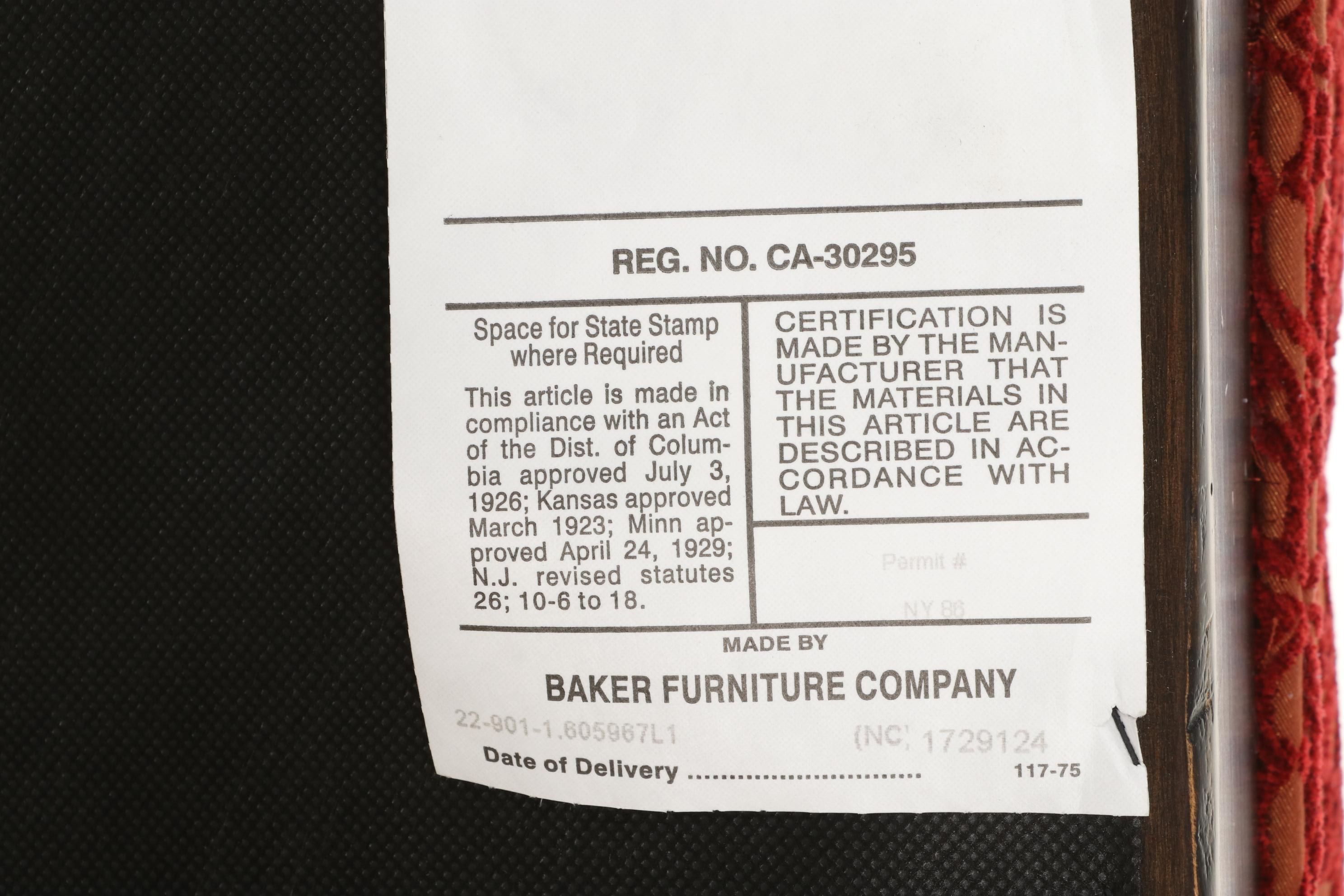 Pair of Baker Furniture Custom-Upholstered Benches