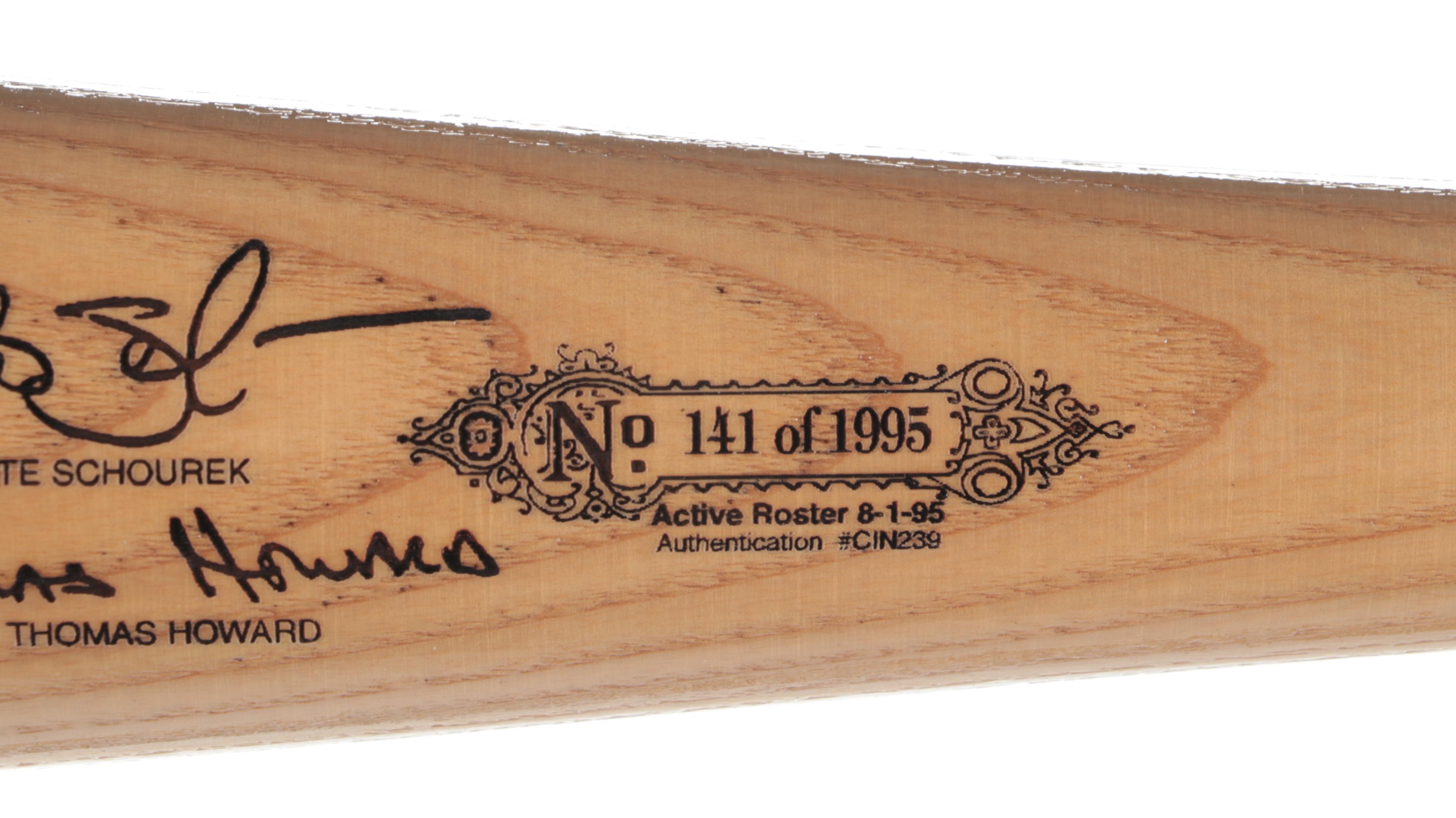 Pete Rose Signed Bat with Chris Sabo Signed Baseball, and More