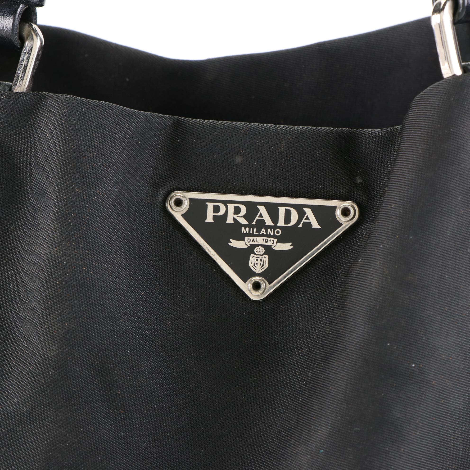 Prada Nylon Tessuto and Leather Tote