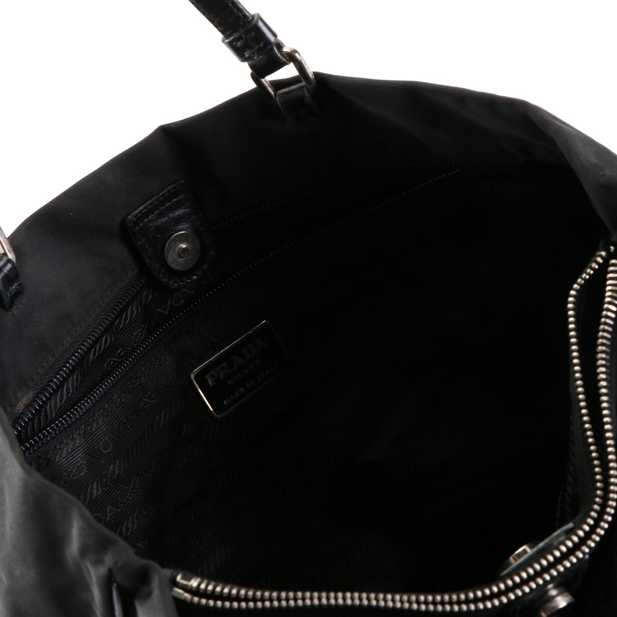 Prada Nylon Tessuto and Leather Tote