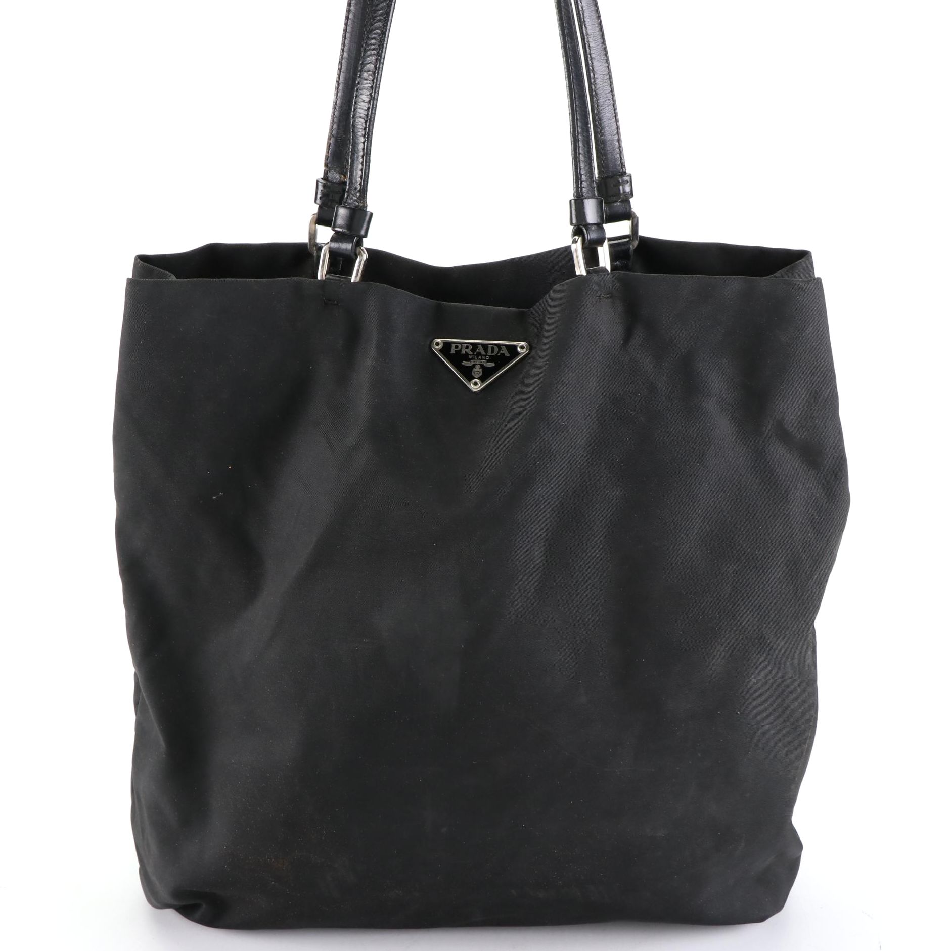 Prada Nylon Tessuto and Leather Tote
