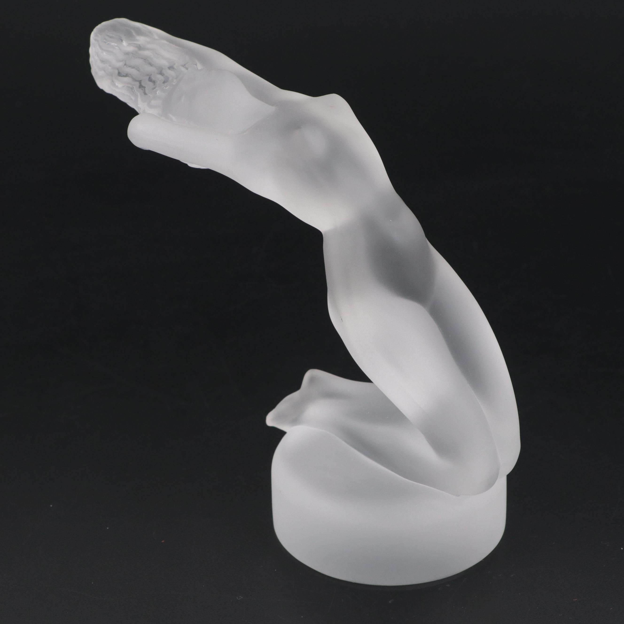 Lalique "Chrysis" Frosted Crystal Figural Paperweight, 1945–1977