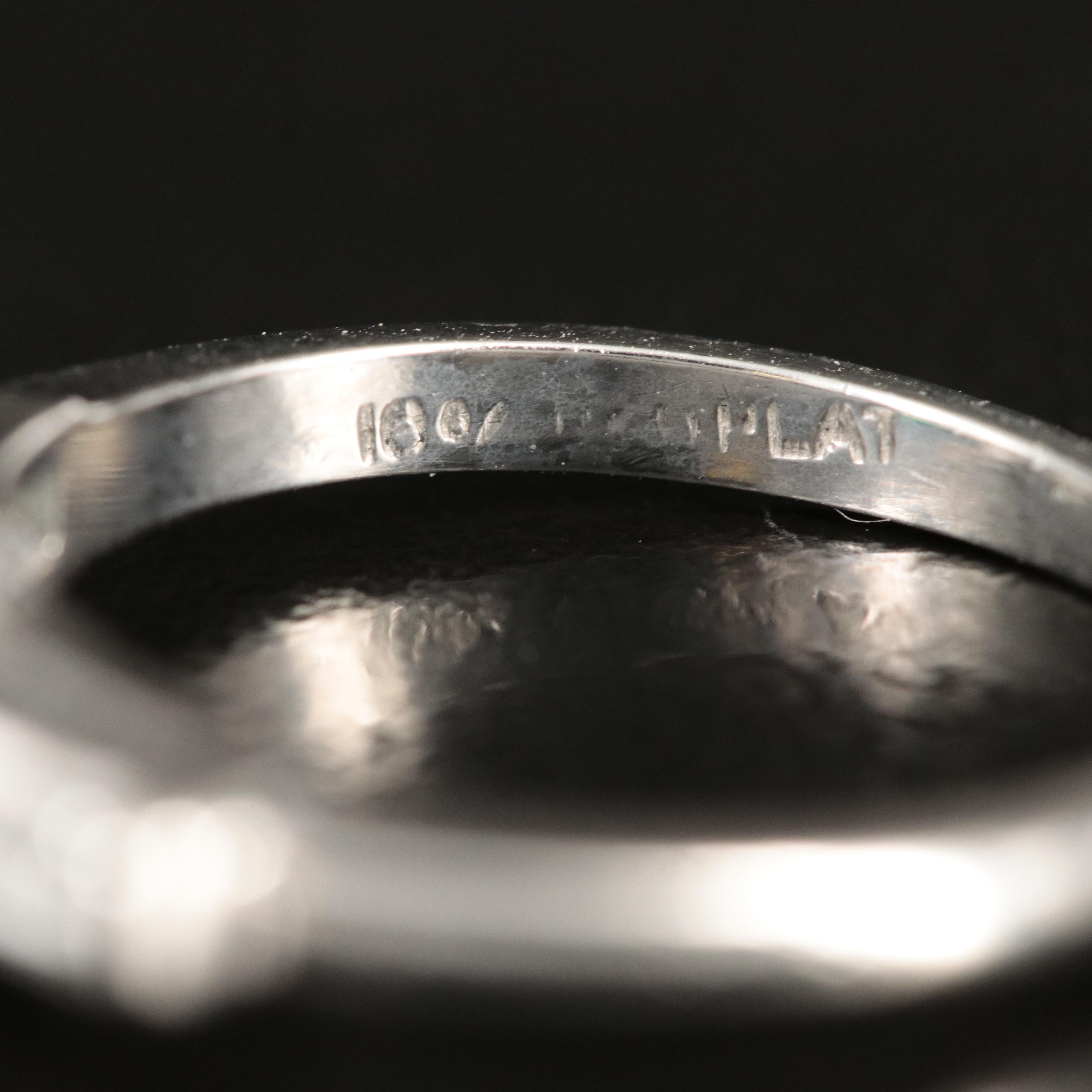 Platinum Emerald and Diamond Ring