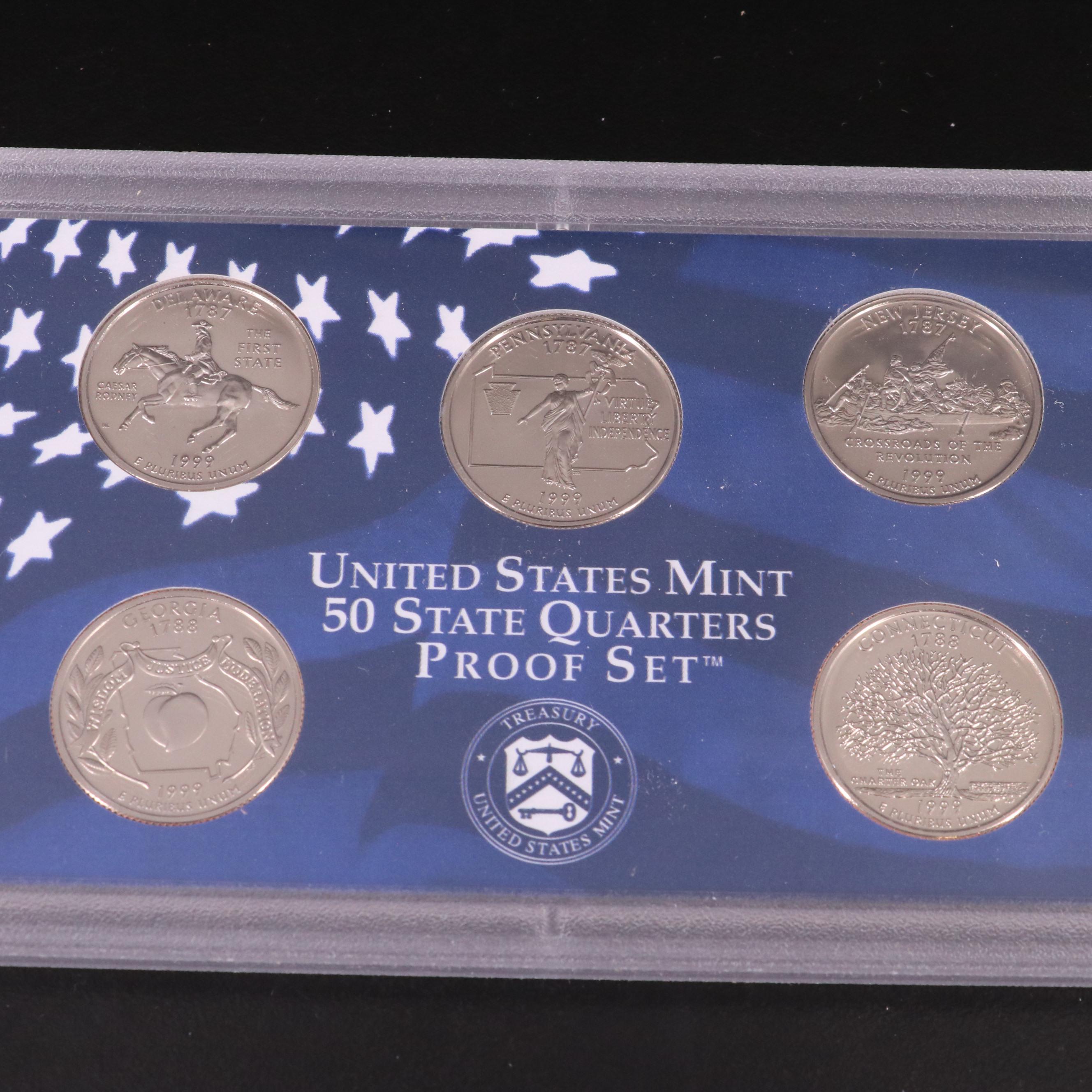 Ten Different U.S. Mint Proof Sets, 1999–2008