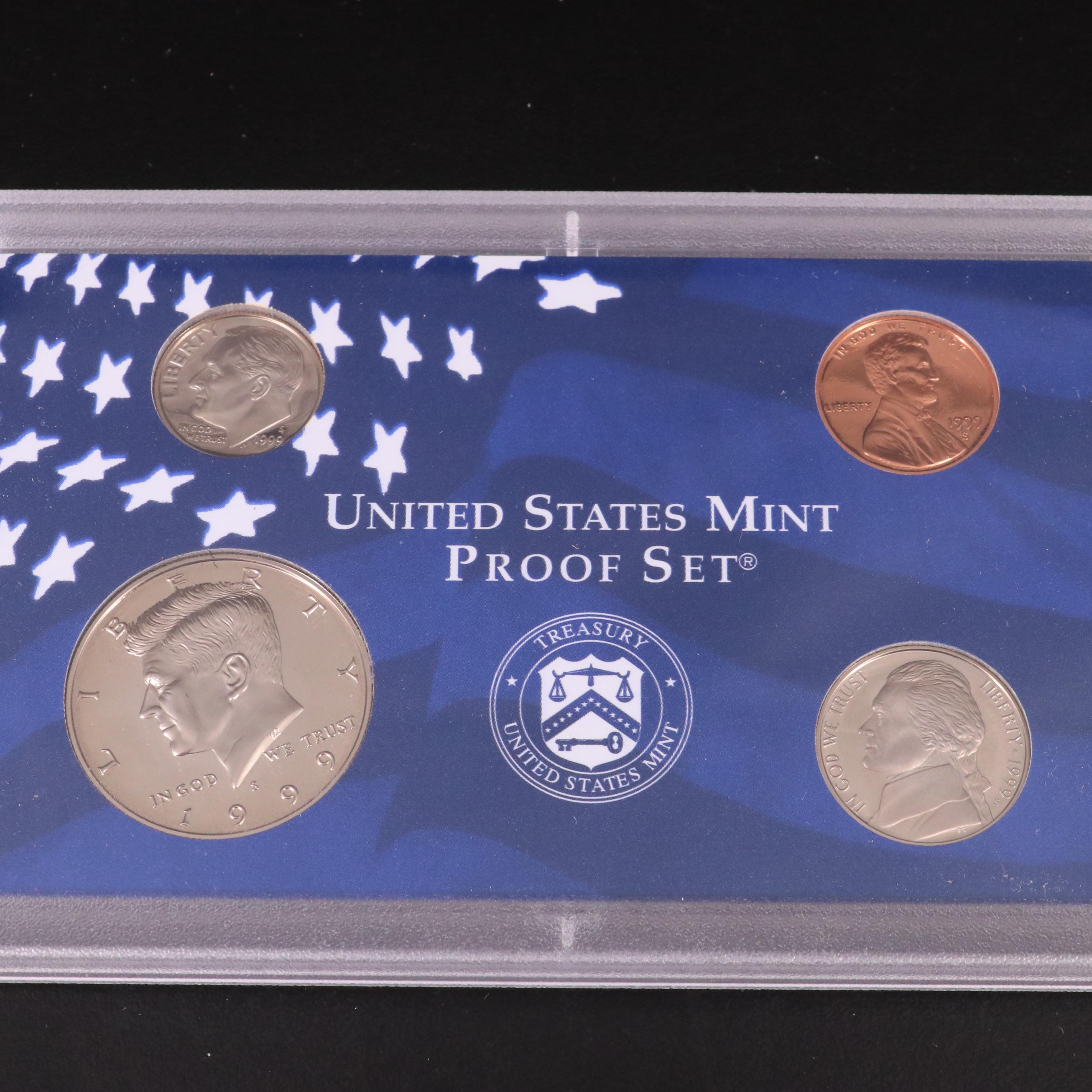 Ten Different U.S. Mint Proof Sets, 1999–2008