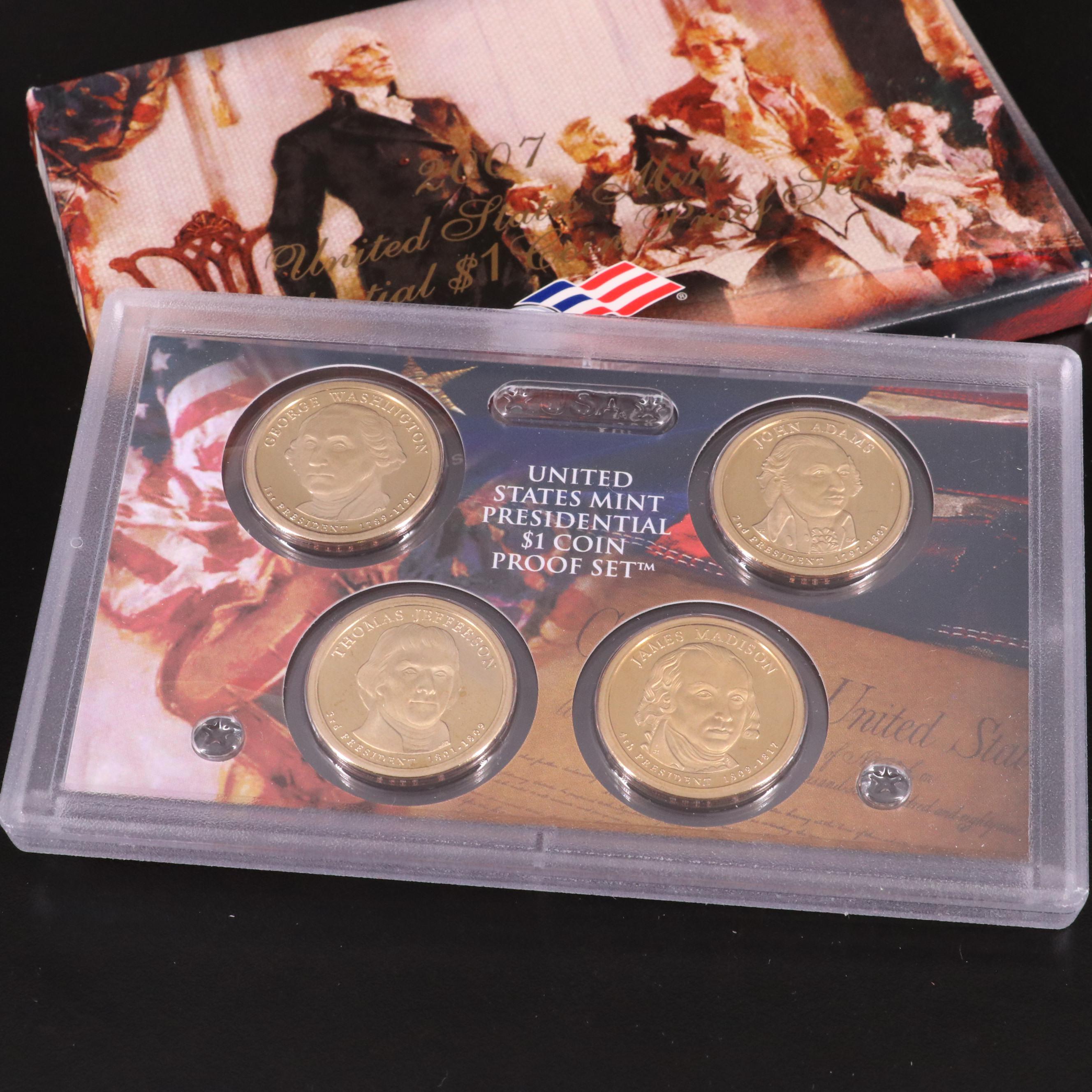 Ten Different U.S. Mint Proof Sets, 1999–2008