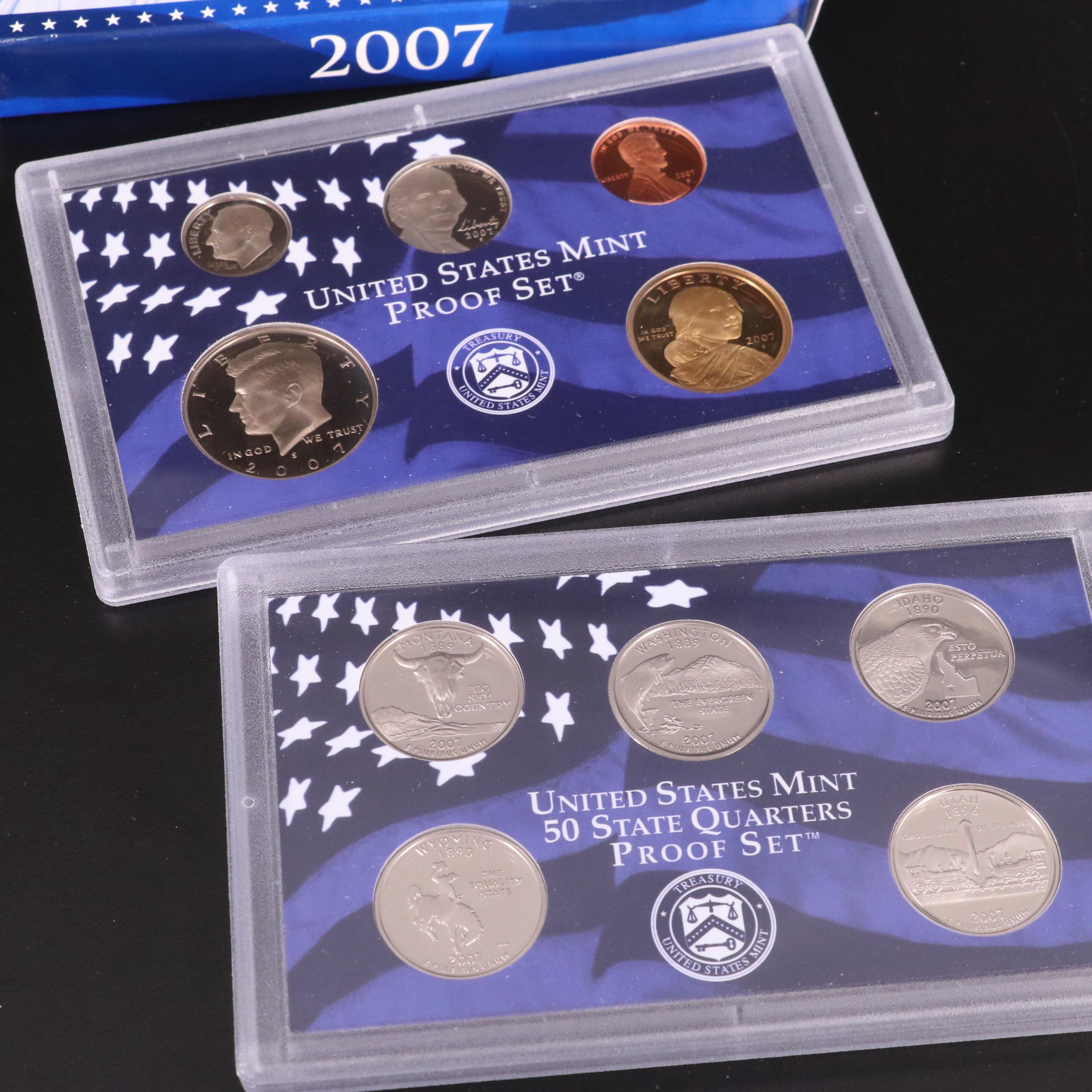 Ten Different U.S. Mint Proof Sets, 1999–2008