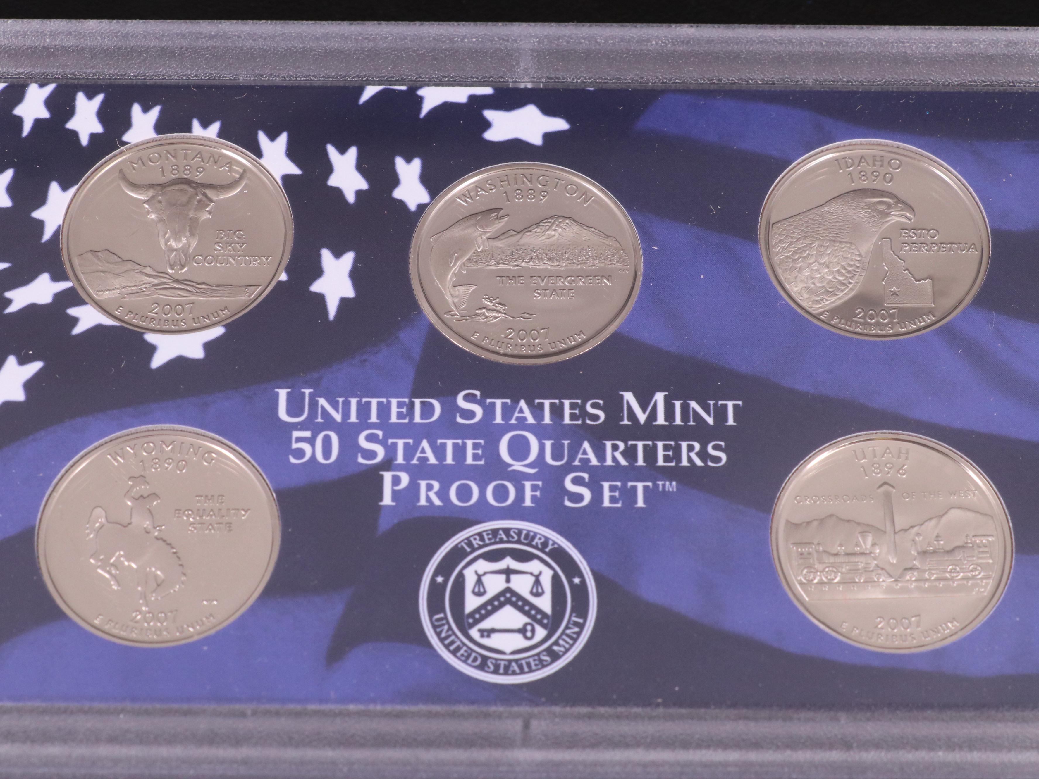 Ten Different U.S. Mint Proof Sets, 1999–2008