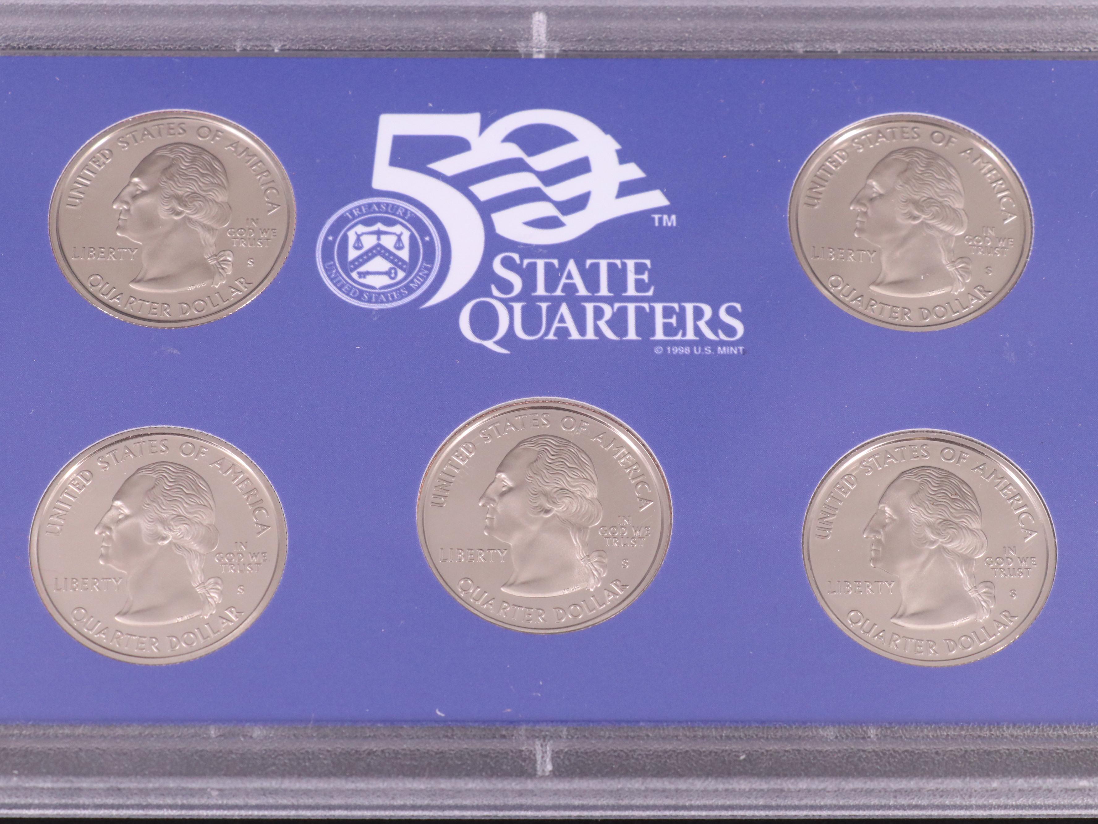 Ten Different U.S. Mint Proof Sets, 1999–2008