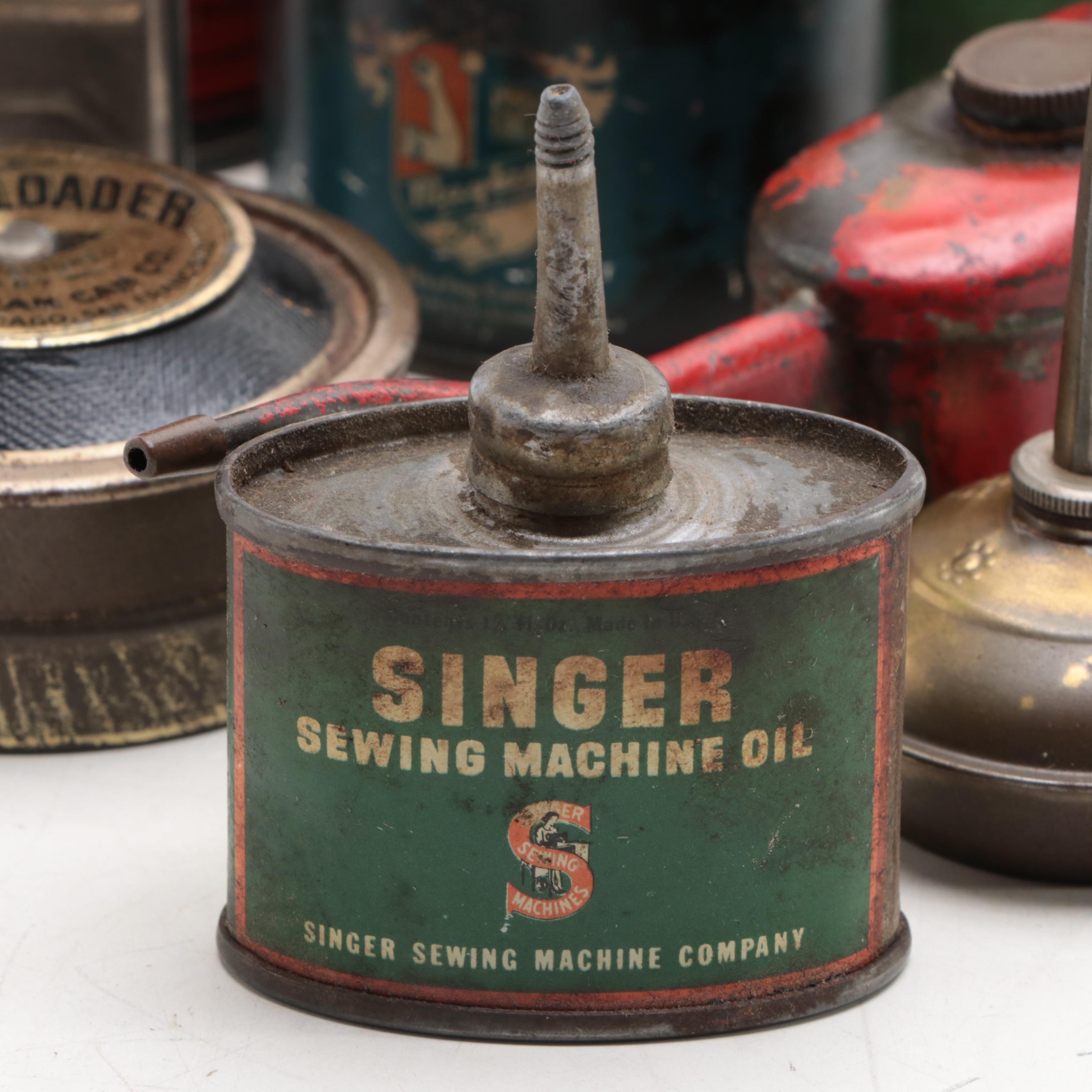 Dixon's Graphited Oil, Maytag Company, Pfaff and Other Oil Cans