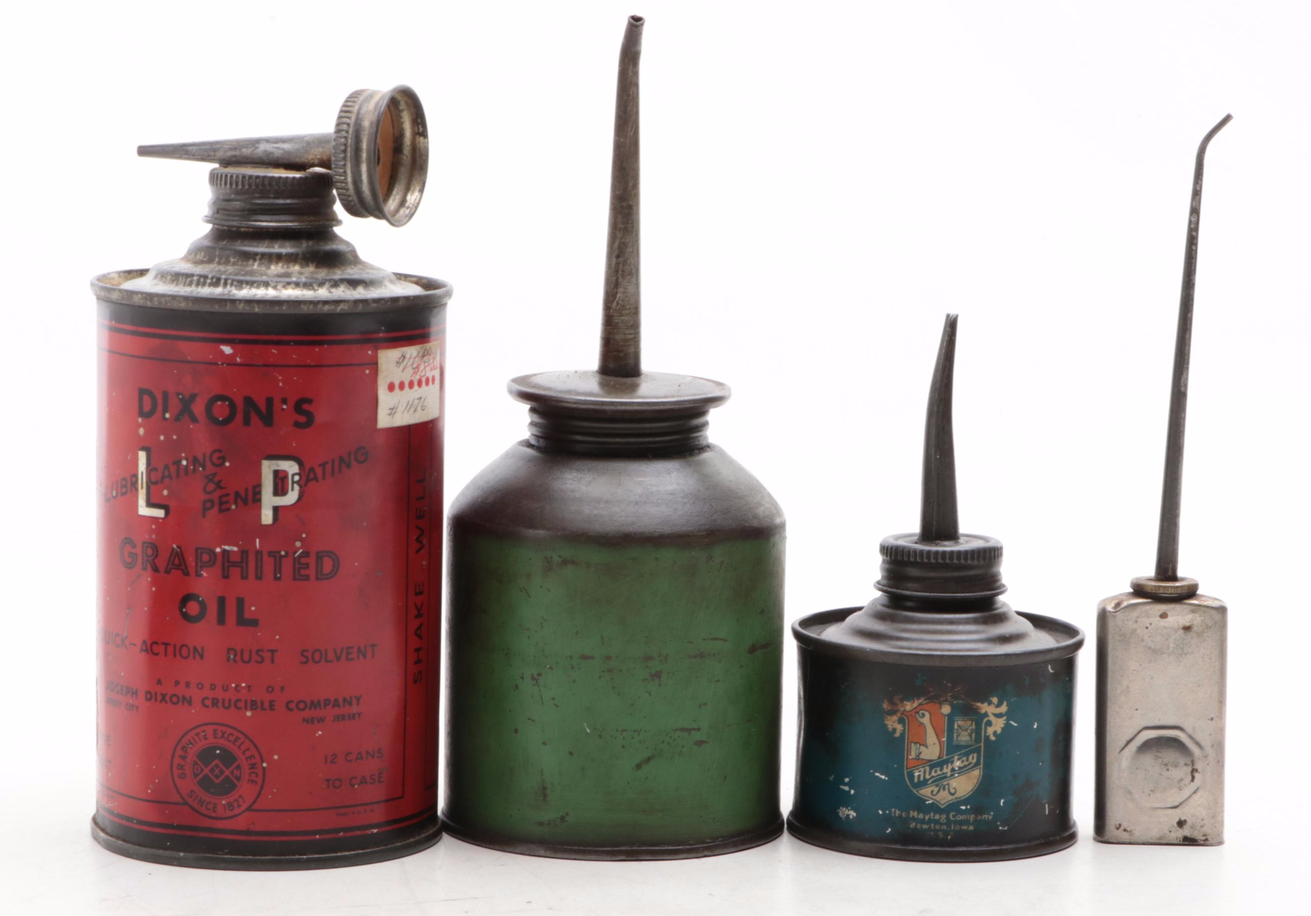 Dixon's Graphited Oil, Maytag Company, Pfaff and Other Oil Cans