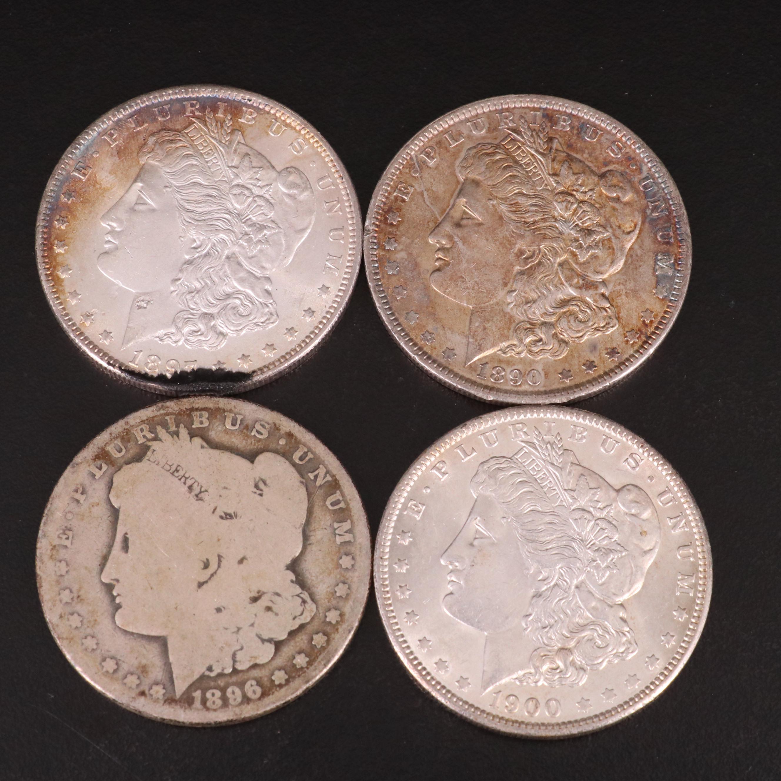 Ten Morgan Silver Dollars and One Peace Silver Dollar