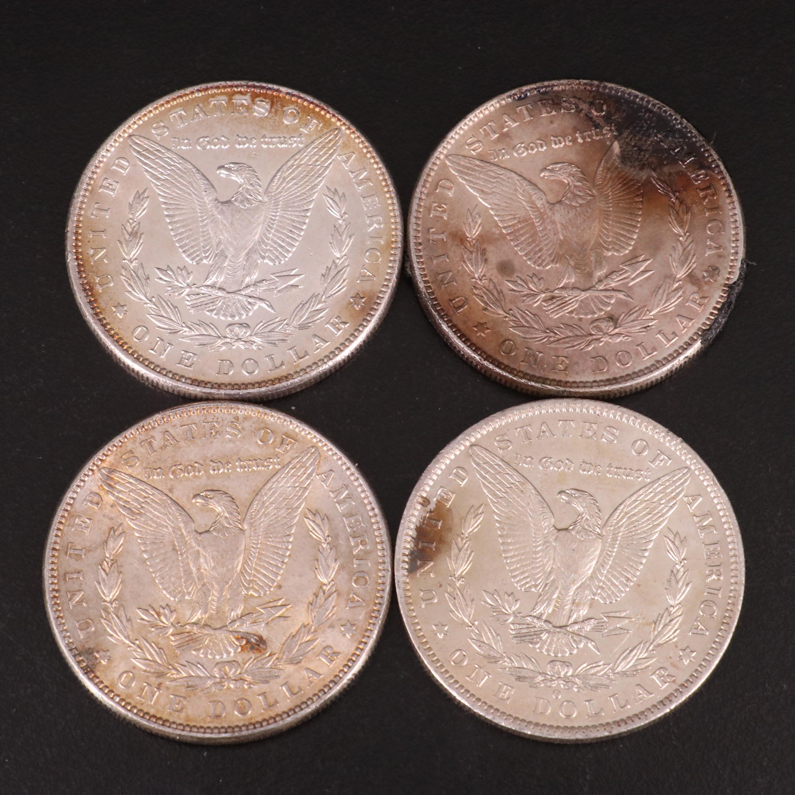 Ten Morgan Silver Dollars and One Peace Silver Dollar
