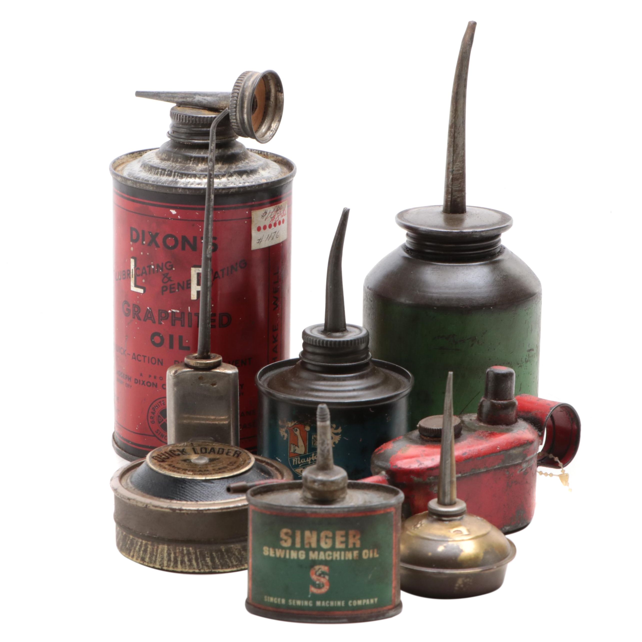Dixon's Graphited Oil, Maytag Company, Pfaff and Other Oil Cans