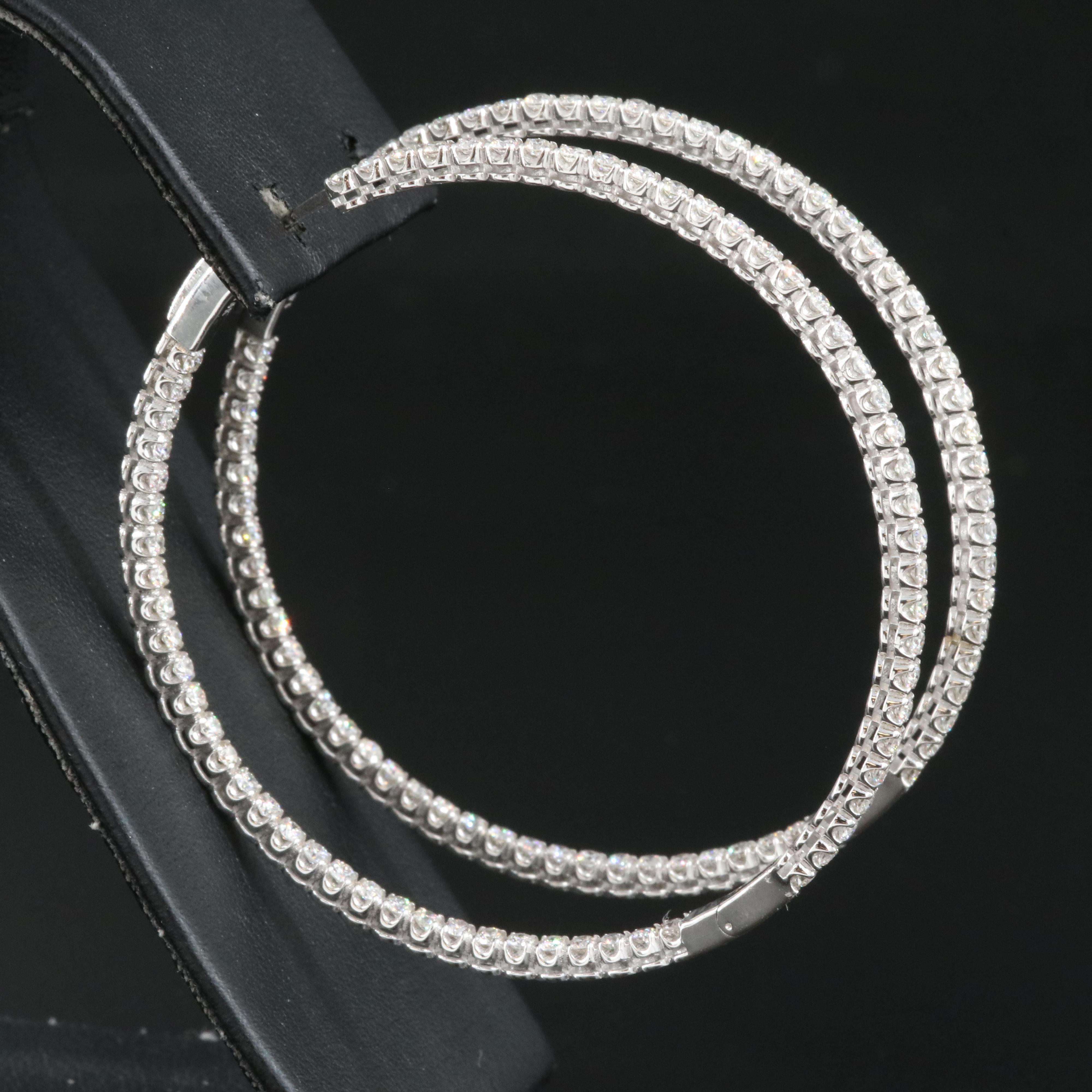 14K 3.02 CTW Diamond Inside-Out Large Hoop Earrings