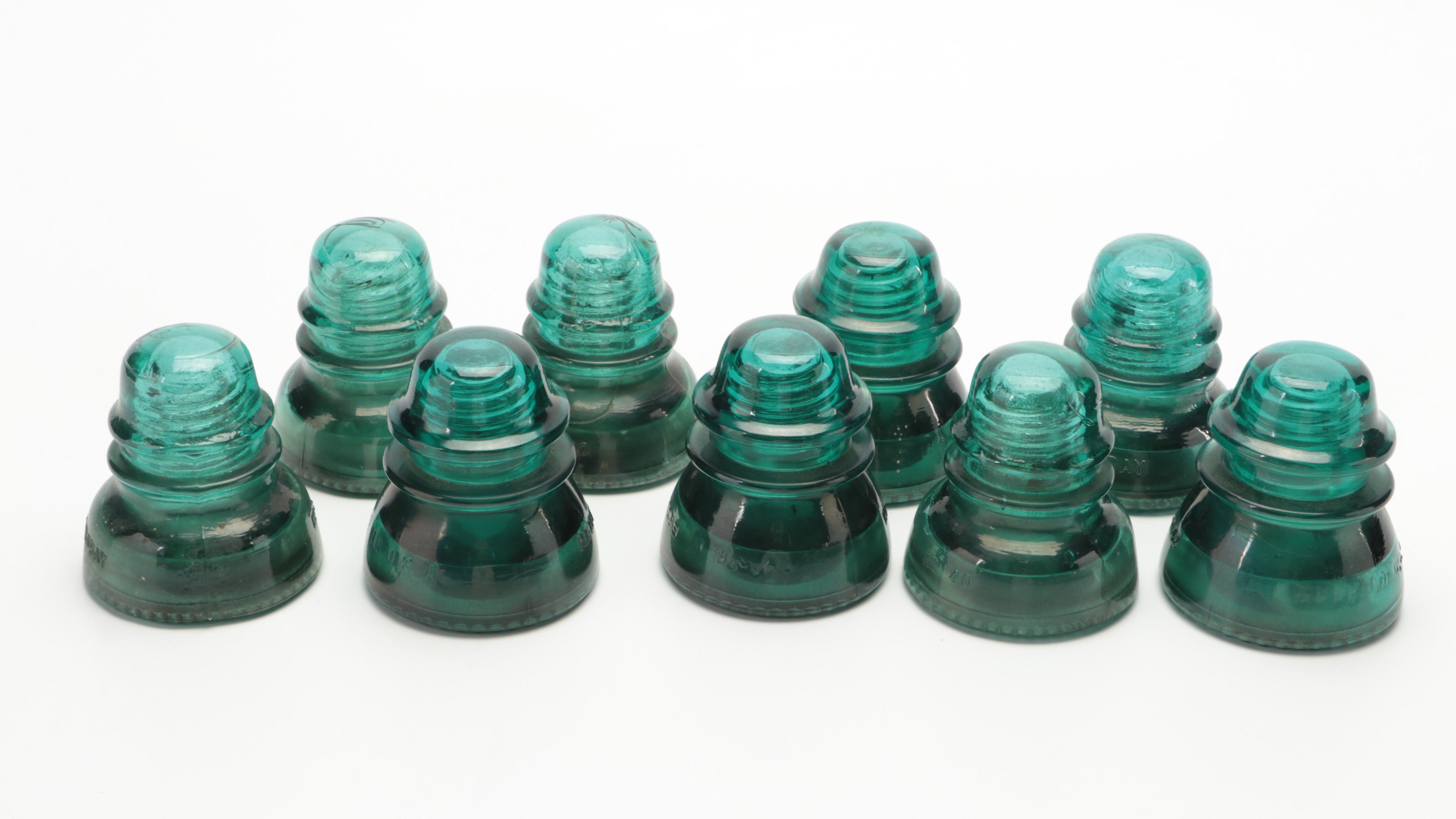Hemingray Number 40 and 26 Glass Insulators