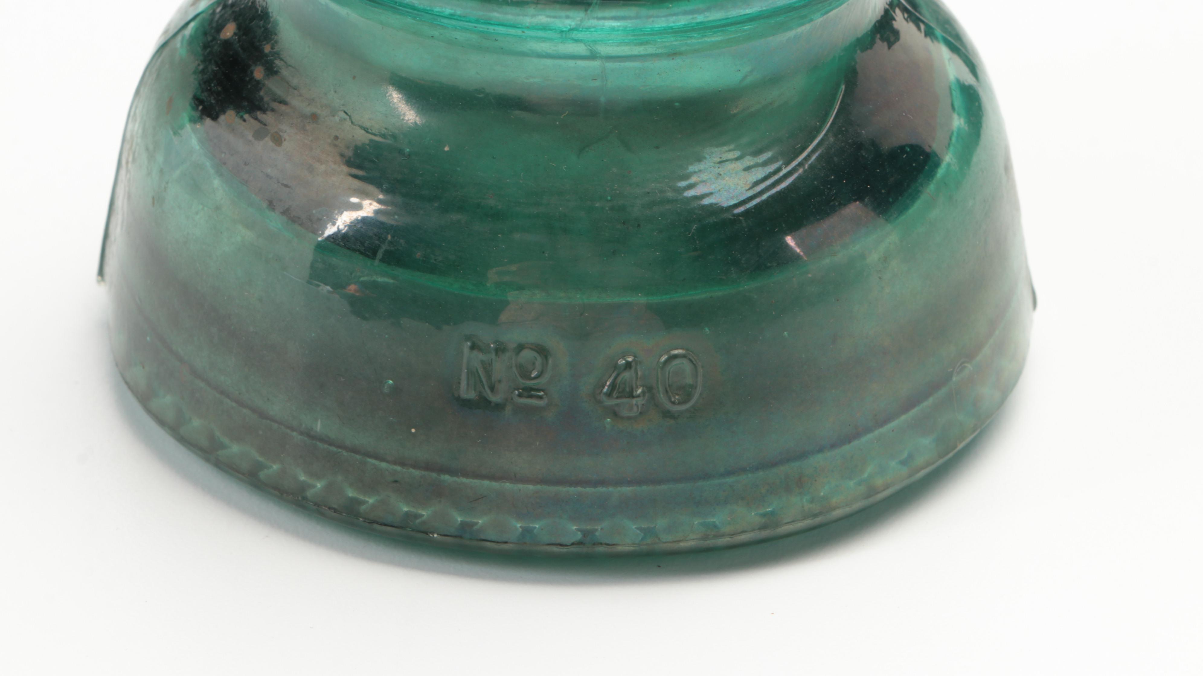 Hemingray Number 40 and 26 Glass Insulators
