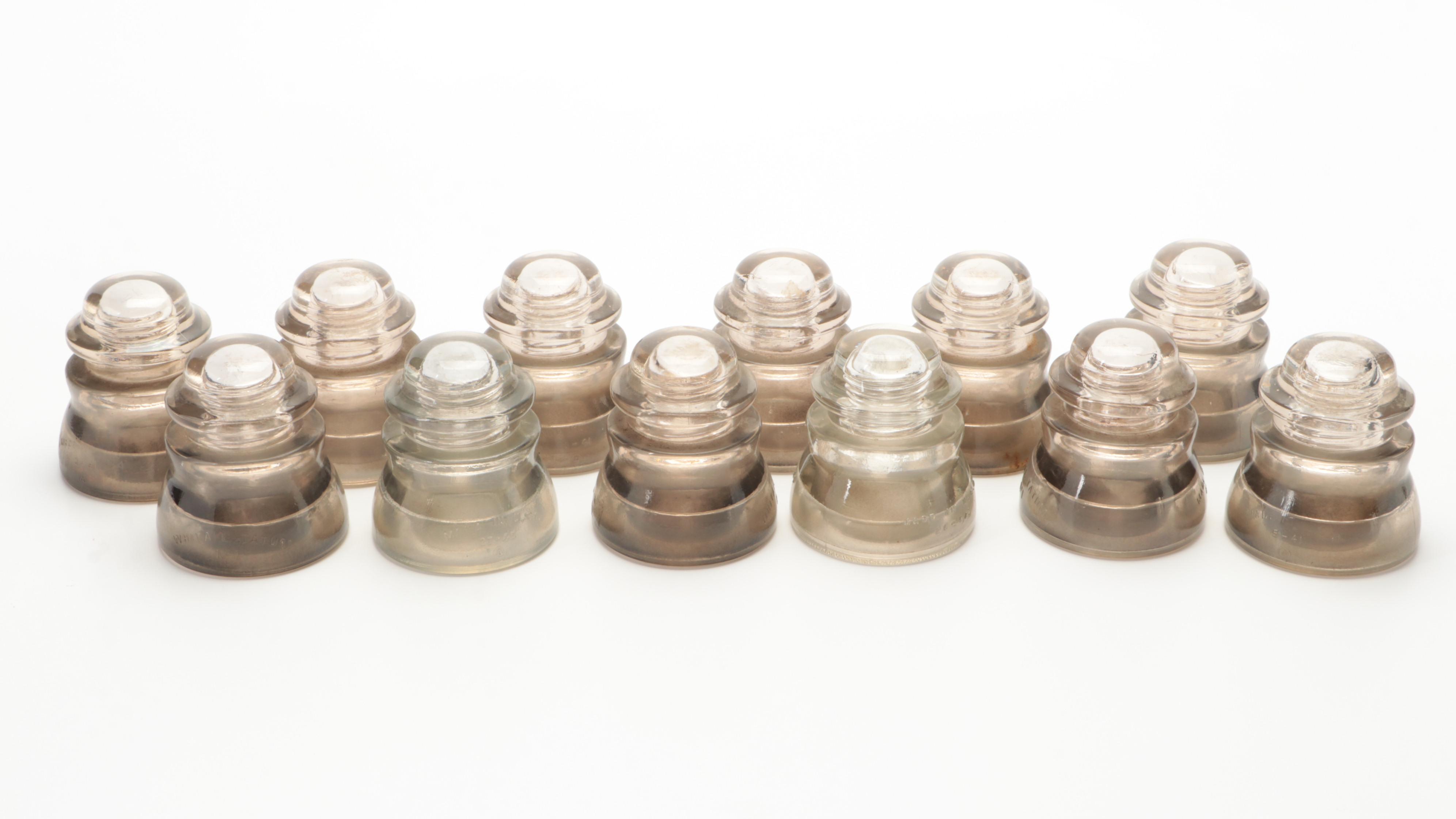 Hemingray Number 40 and 26 Glass Insulators