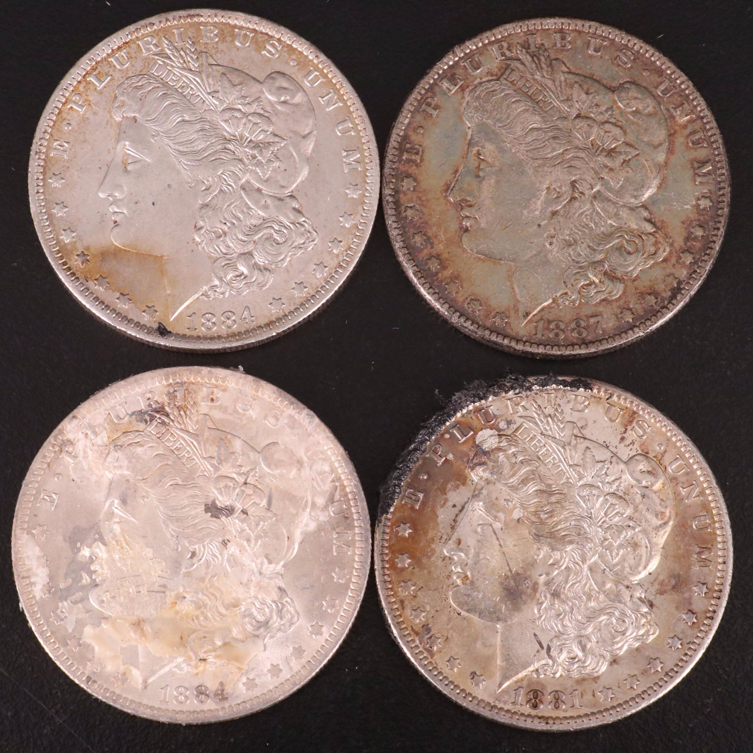 Ten Morgan Silver Dollars