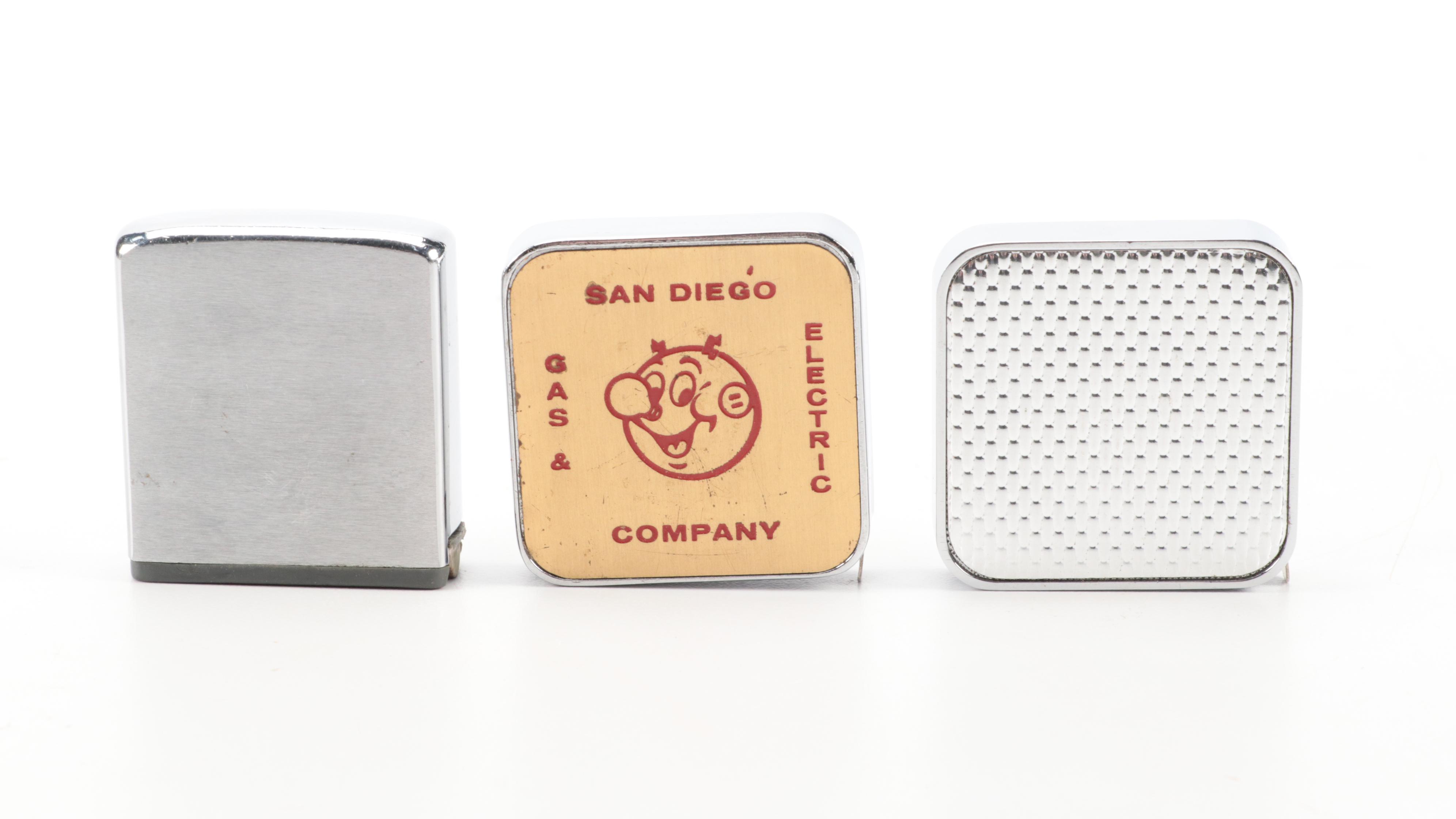 Zippo, Cincinnati Milling Machine Company and Other Advertising Tape Measures