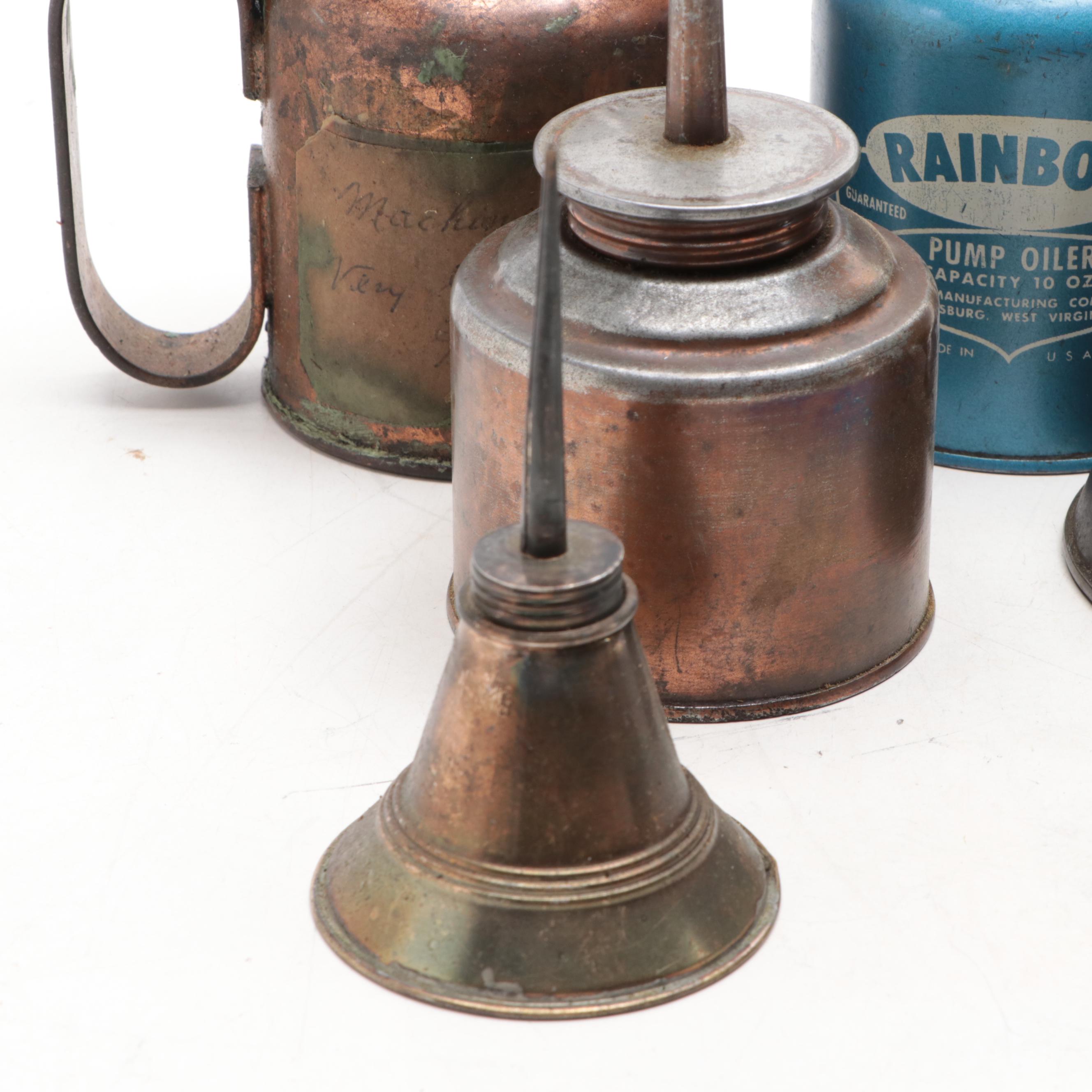 Eagle, Rainbow with Other Metal Oil Cans, Early to Mid-20th Century