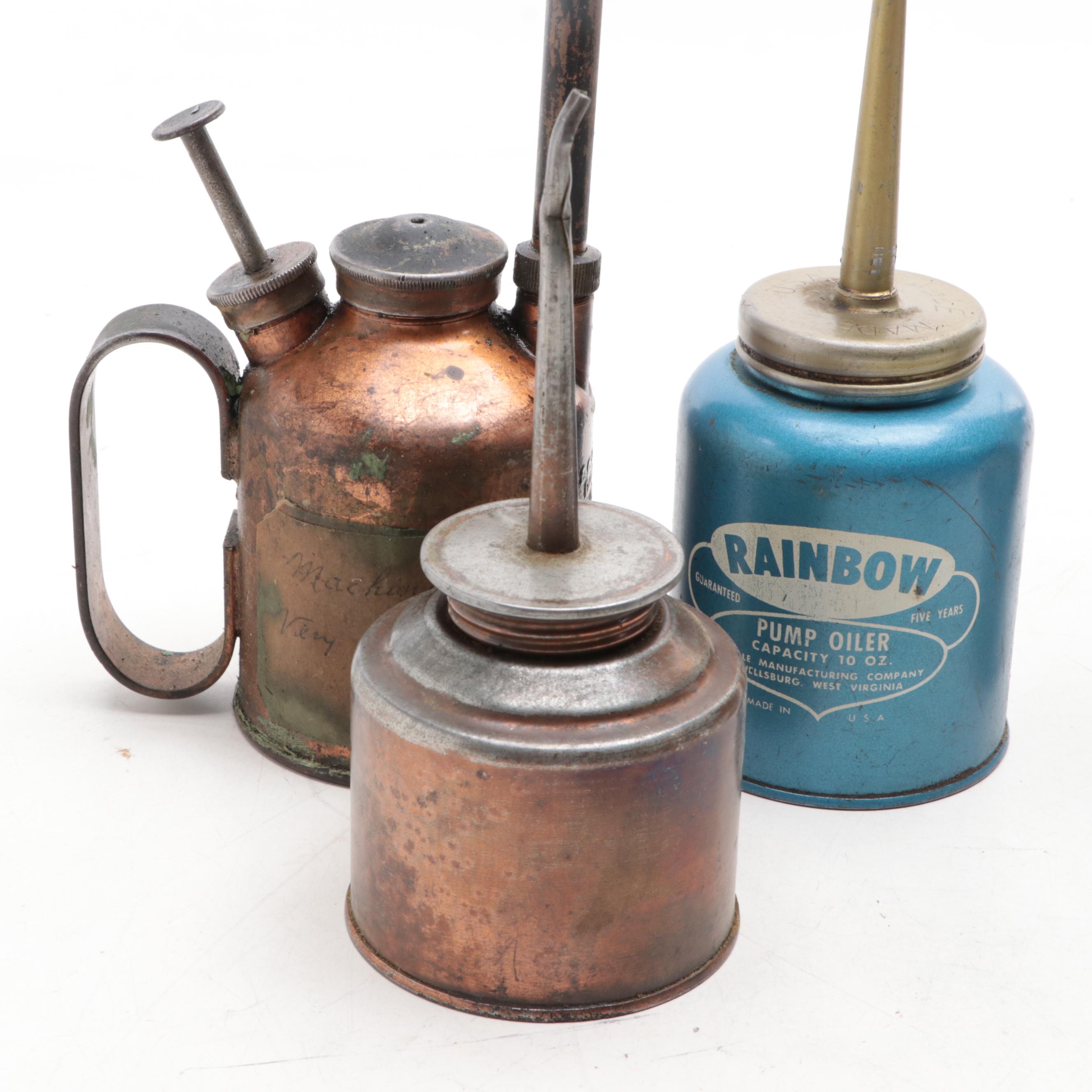 Eagle, Rainbow with Other Metal Oil Cans, Early to Mid-20th Century