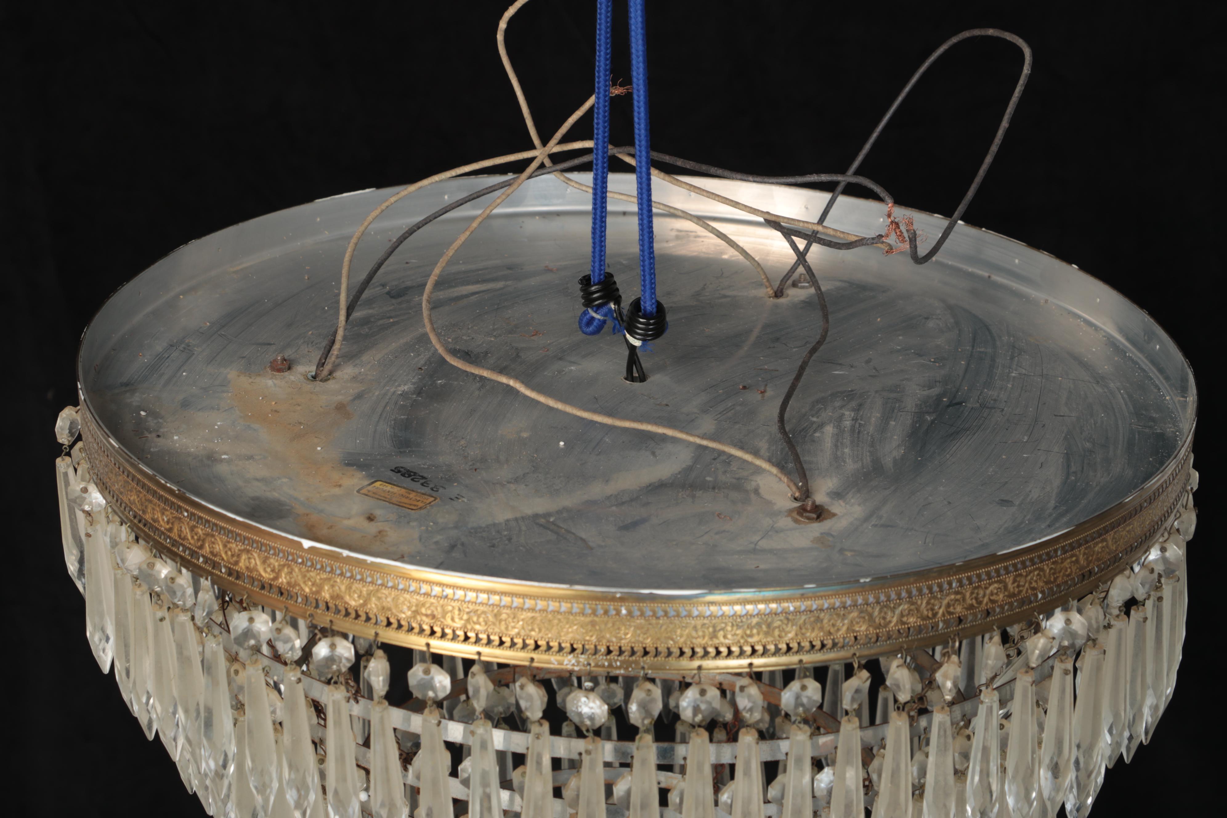 Tiered Crystal and Glass Wedding Cake Pendant Ceiling Light