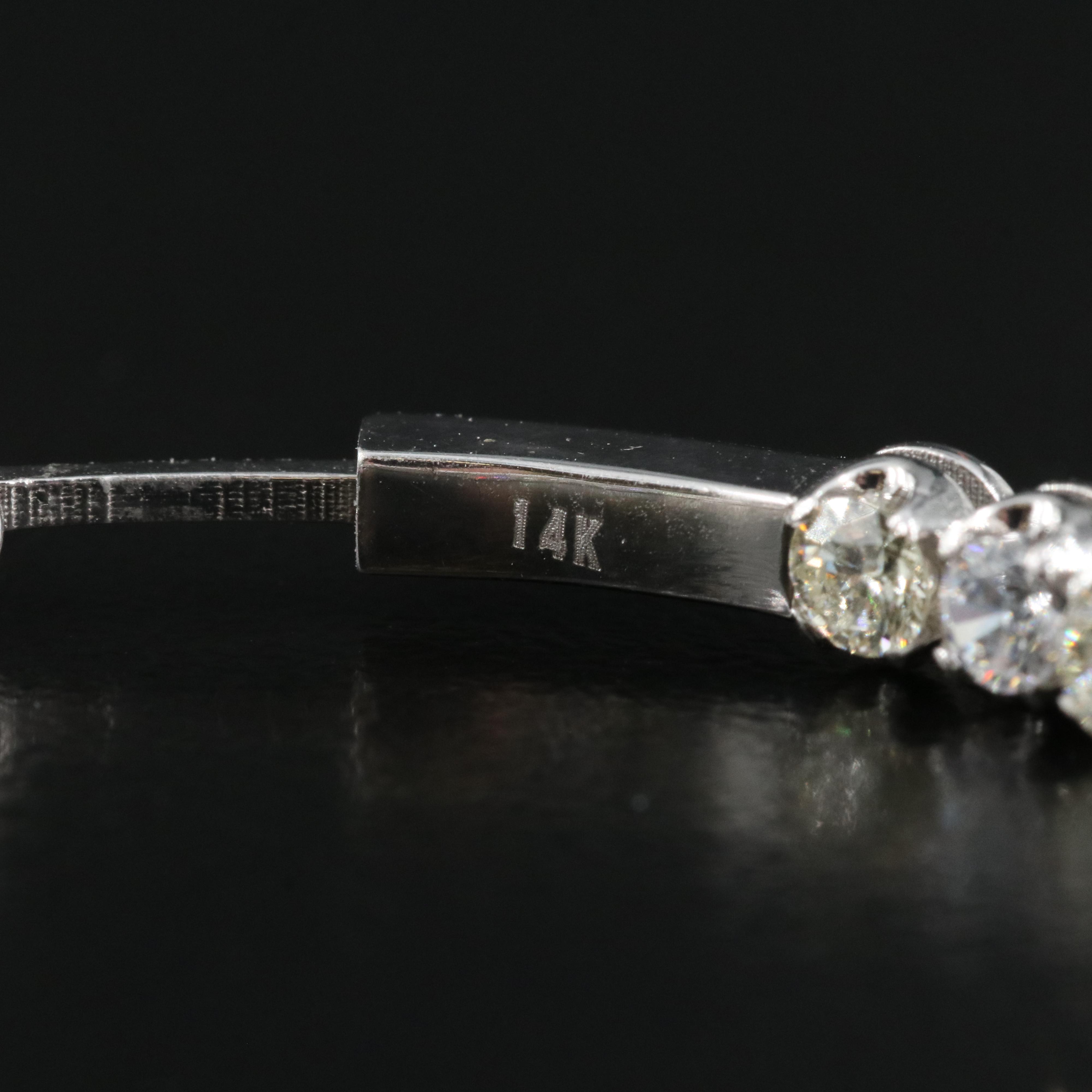 14K 4.96 CTW Diamond Inside-Out Large Hoop Earrings