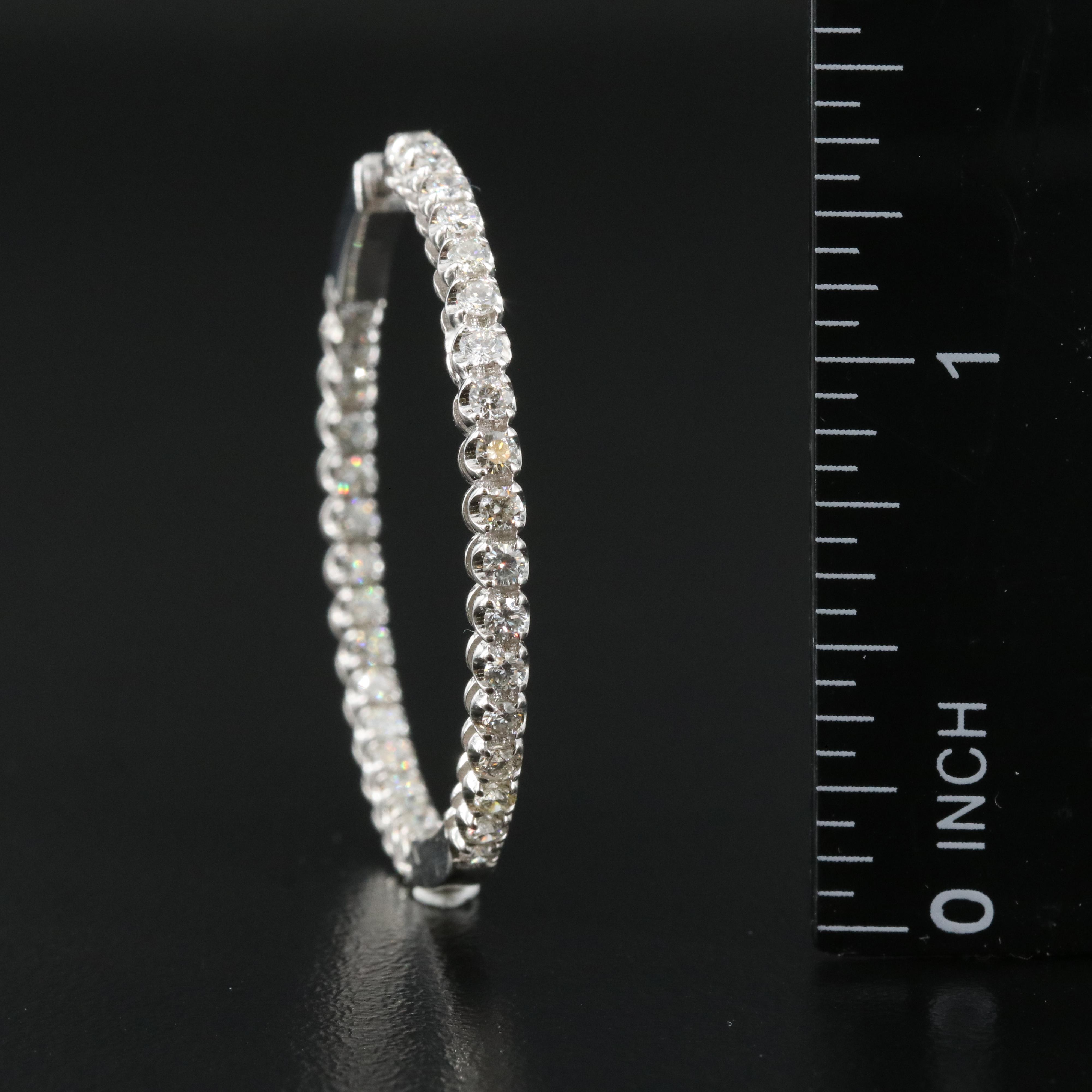 14K 2.02 CTW Diamond Inside-Out Hoop Earrings