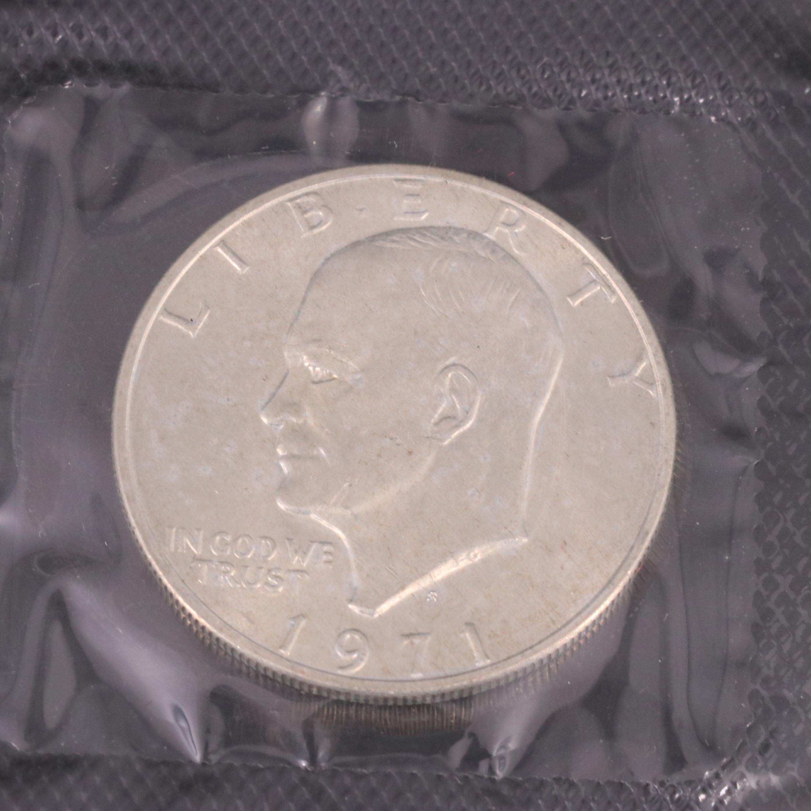 Eight 40% Silver Eisenhower Dollars