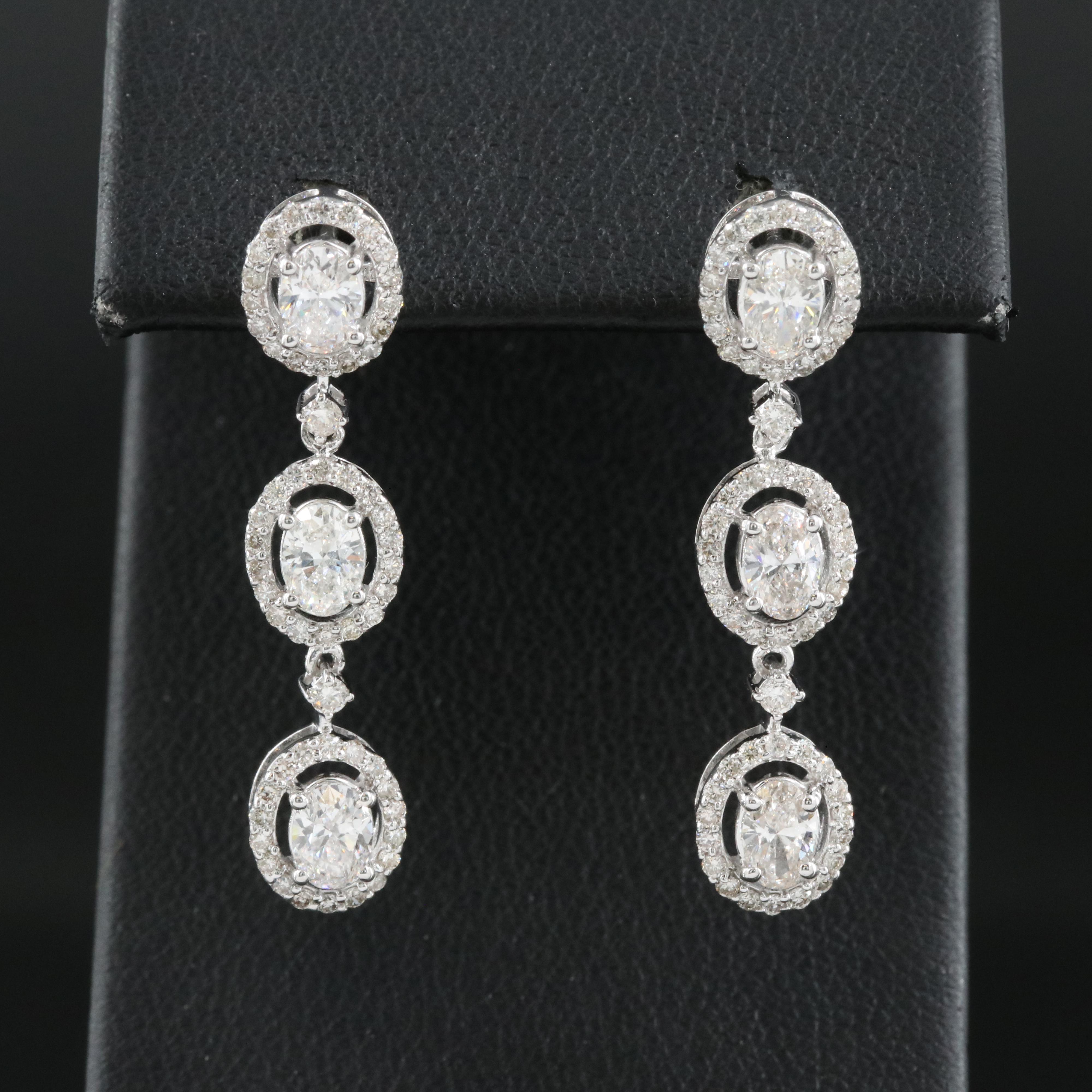 14K 1.98 CTW Diamond Tiered Earrings