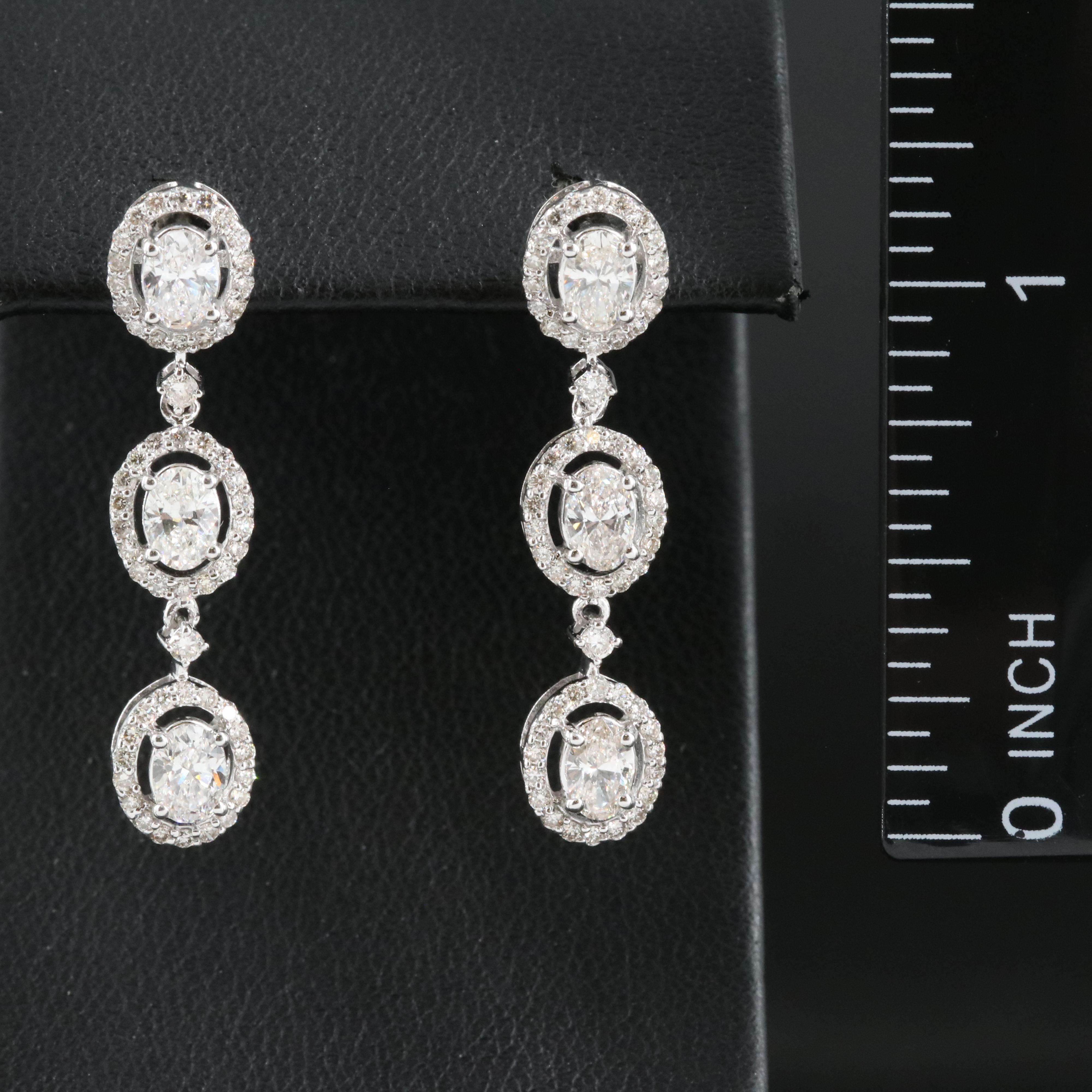 14K 1.98 CTW Diamond Tiered Earrings