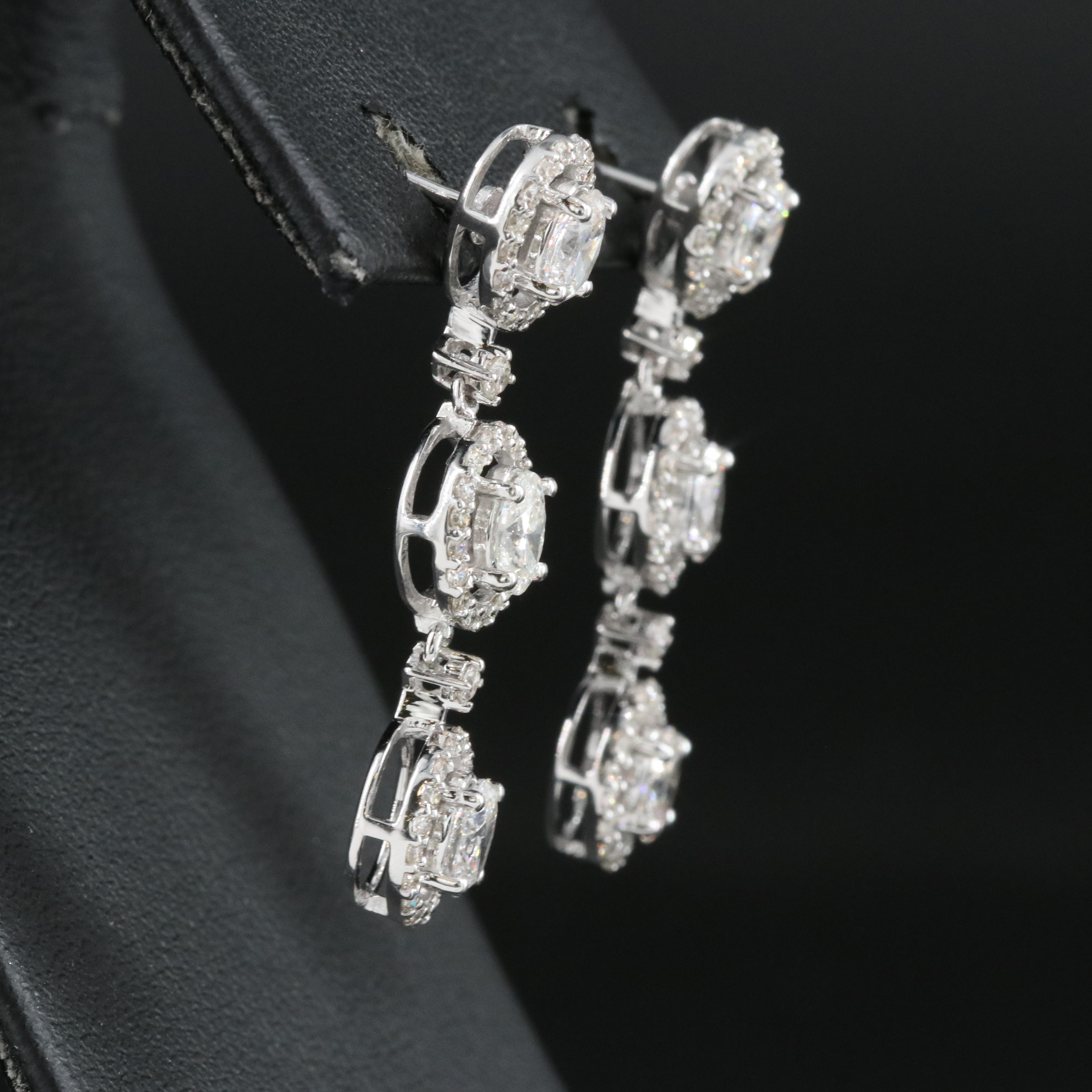 14K 1.98 CTW Diamond Tiered Earrings