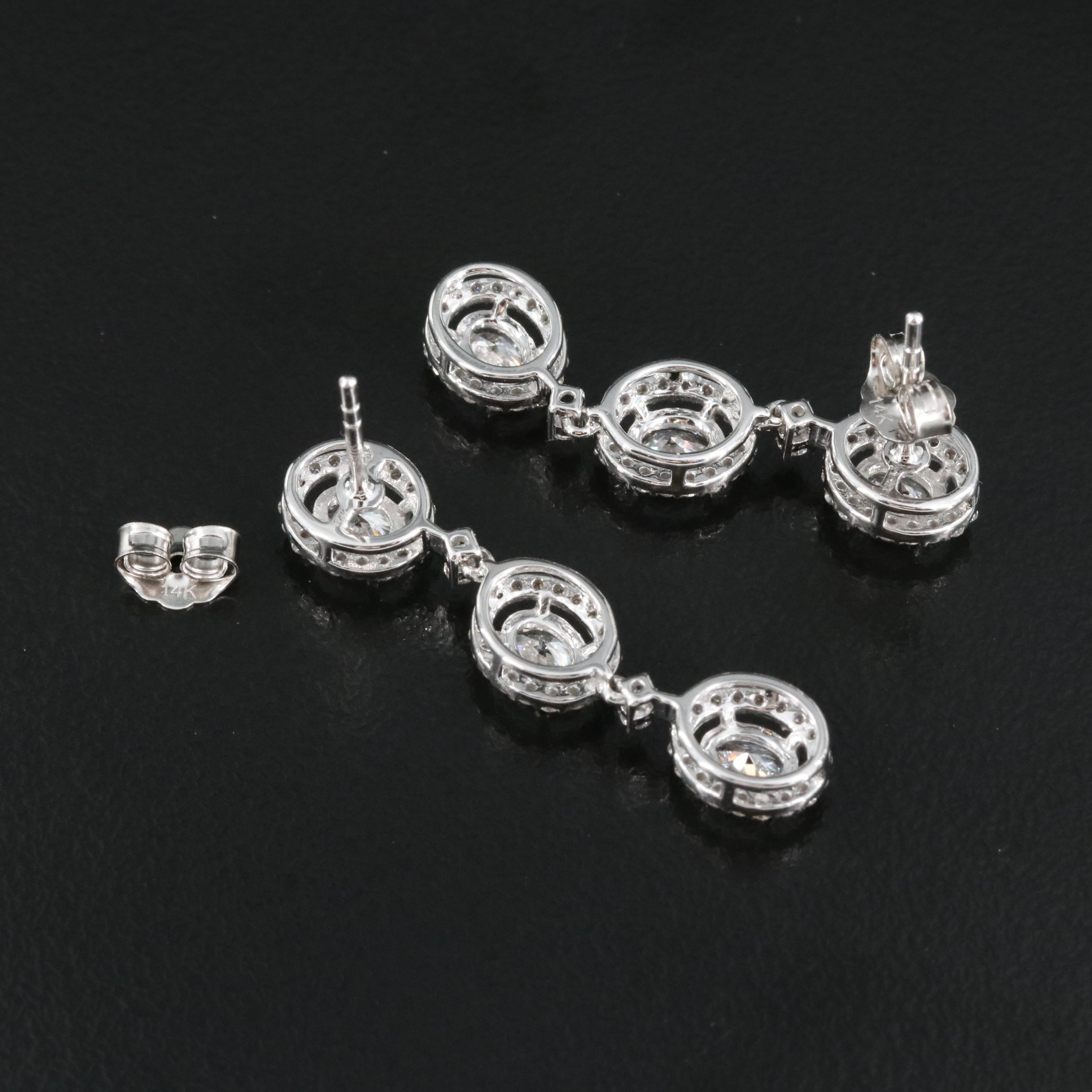 14K 1.98 CTW Diamond Tiered Earrings