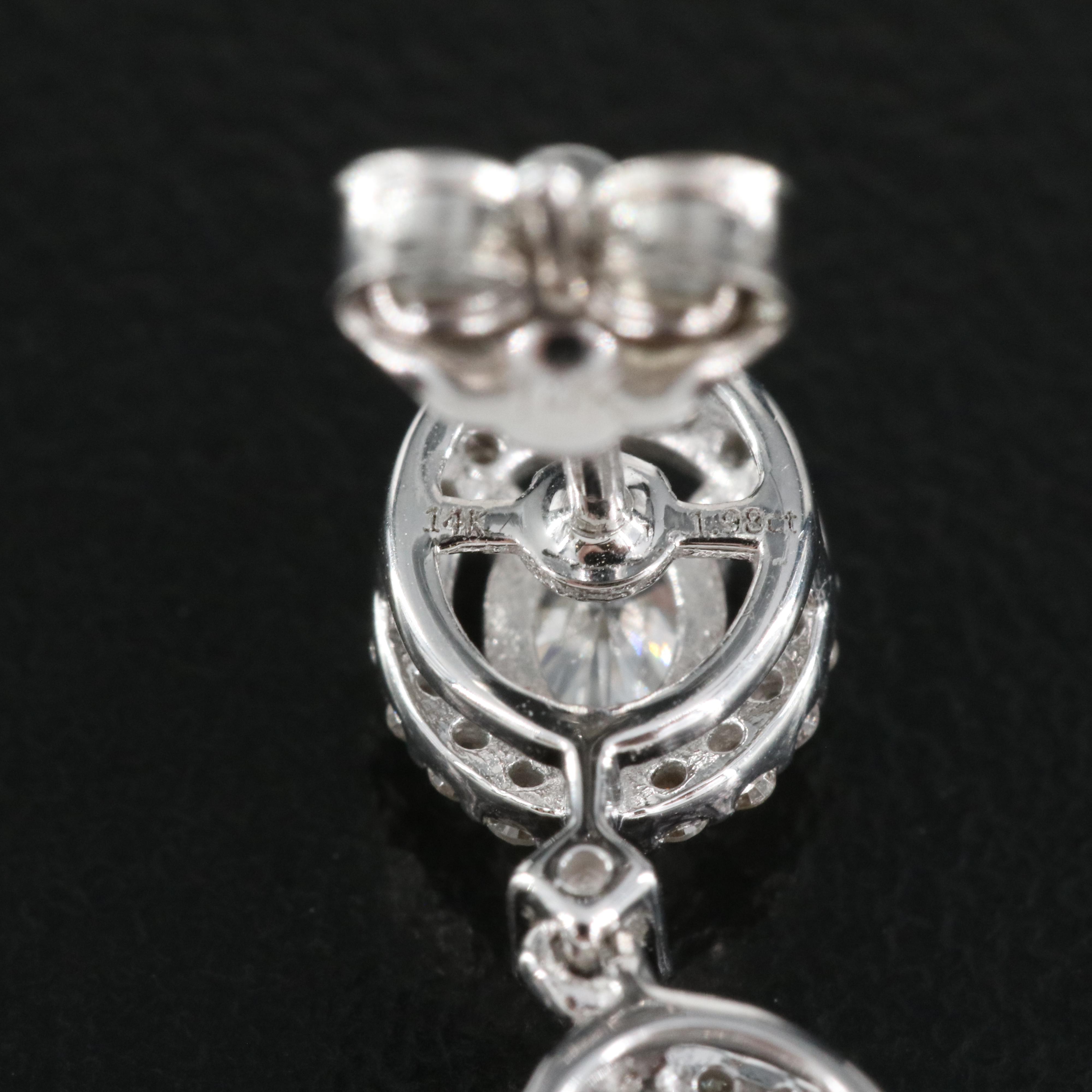 14K 1.98 CTW Diamond Tiered Earrings