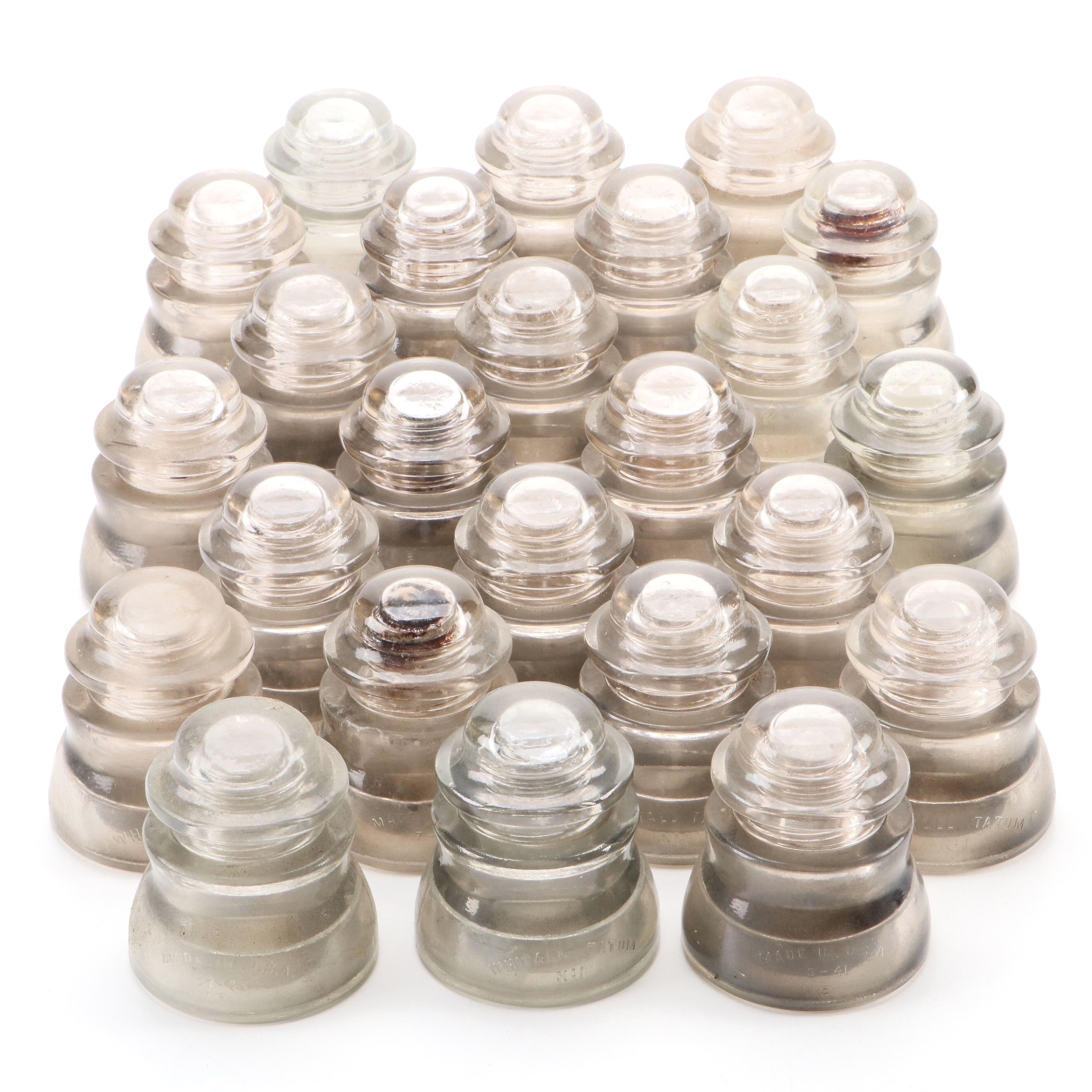 Whitall Tatum Company No. 1 Insulators, Early 20th Century