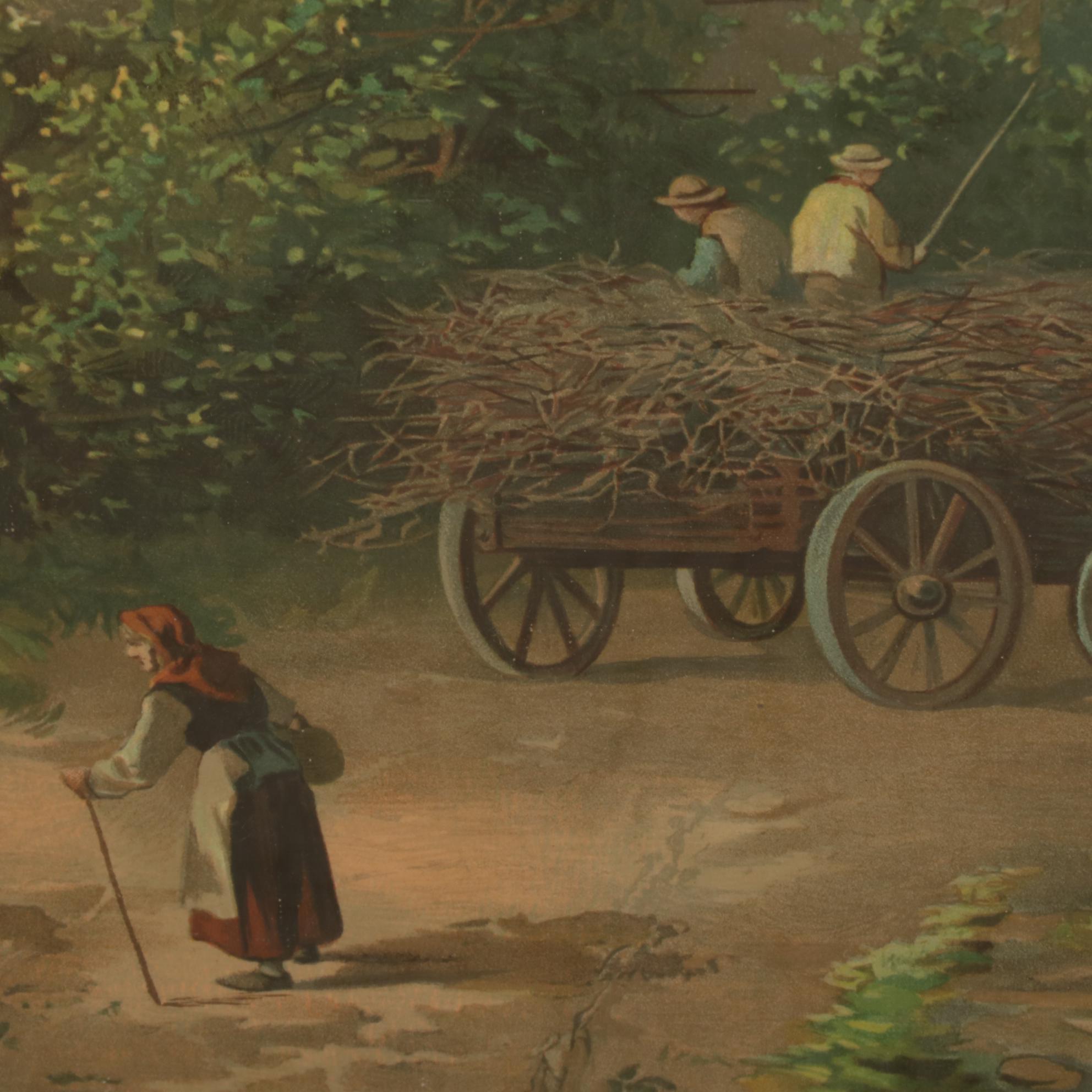 Landscape Color Lithograph, Early 20th Century