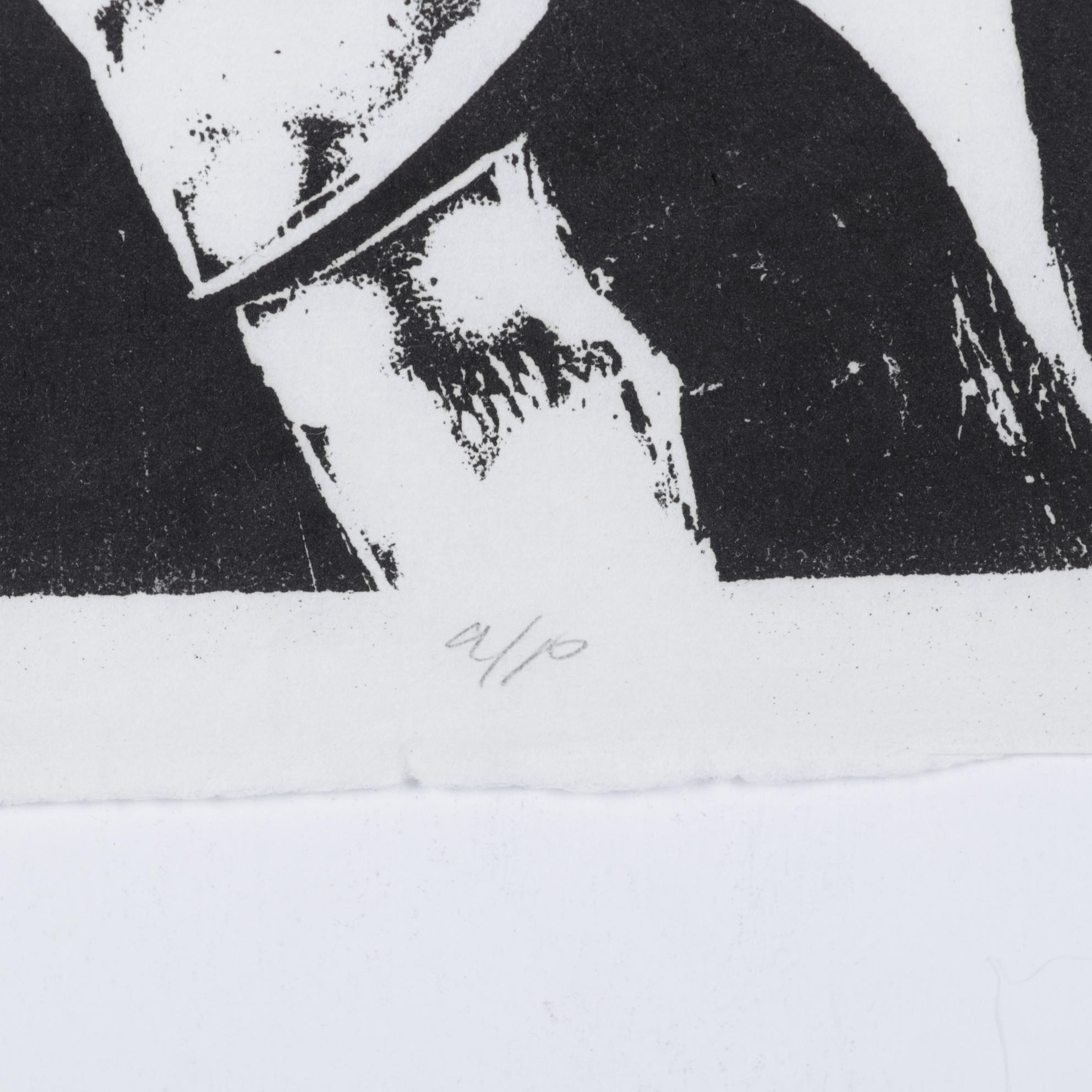 Sidney Chafetz Woodcut "A. J. Muste," 1967