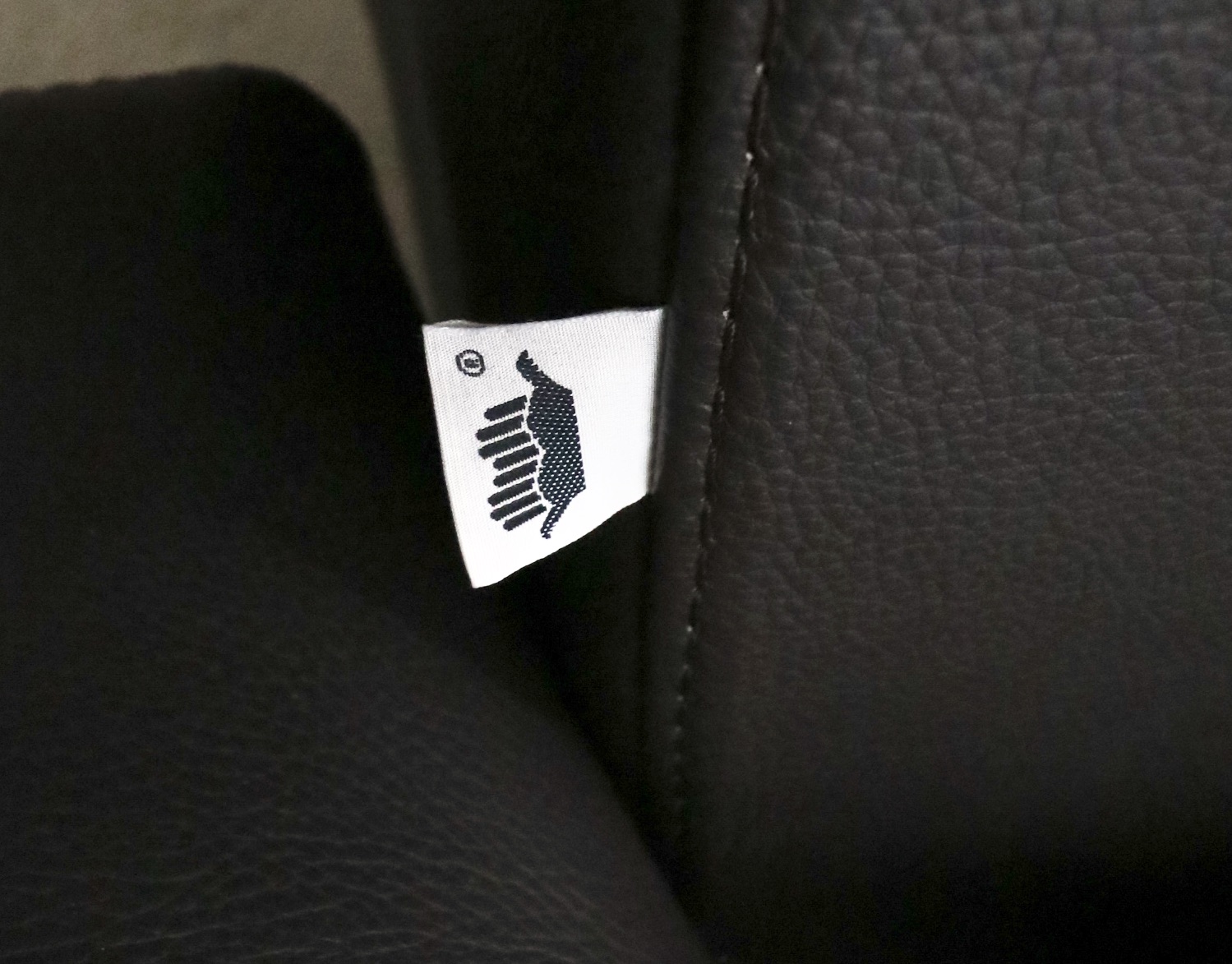 Two-Piece Modular Leather Sofa with Ottoman